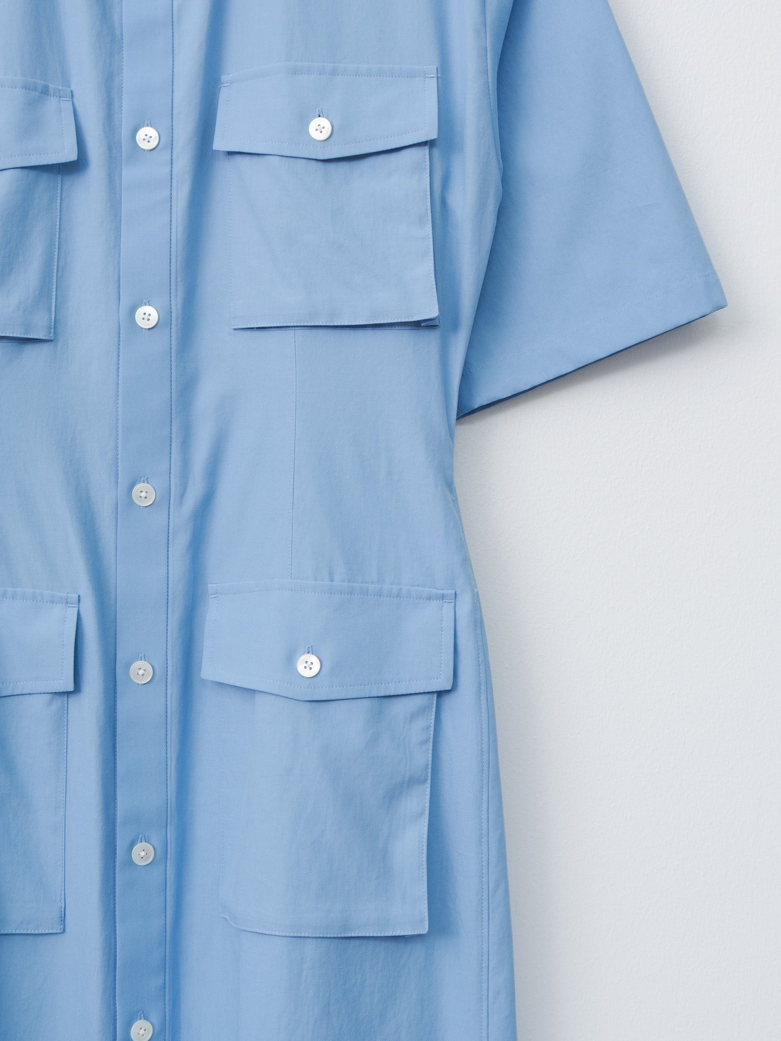 Namu Shop - Auralee Washed Finx Twill Shirt Dress - Blue