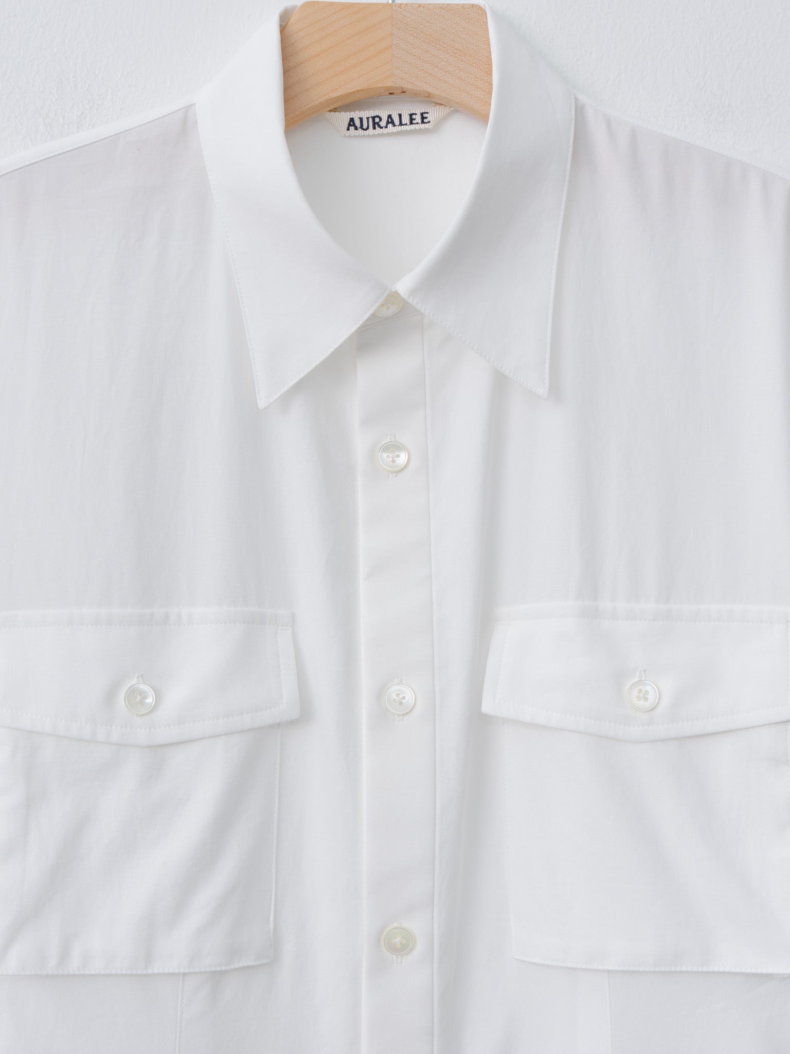 Namu Shop - Auralee Washed Finx Twill Shirt Dress - White