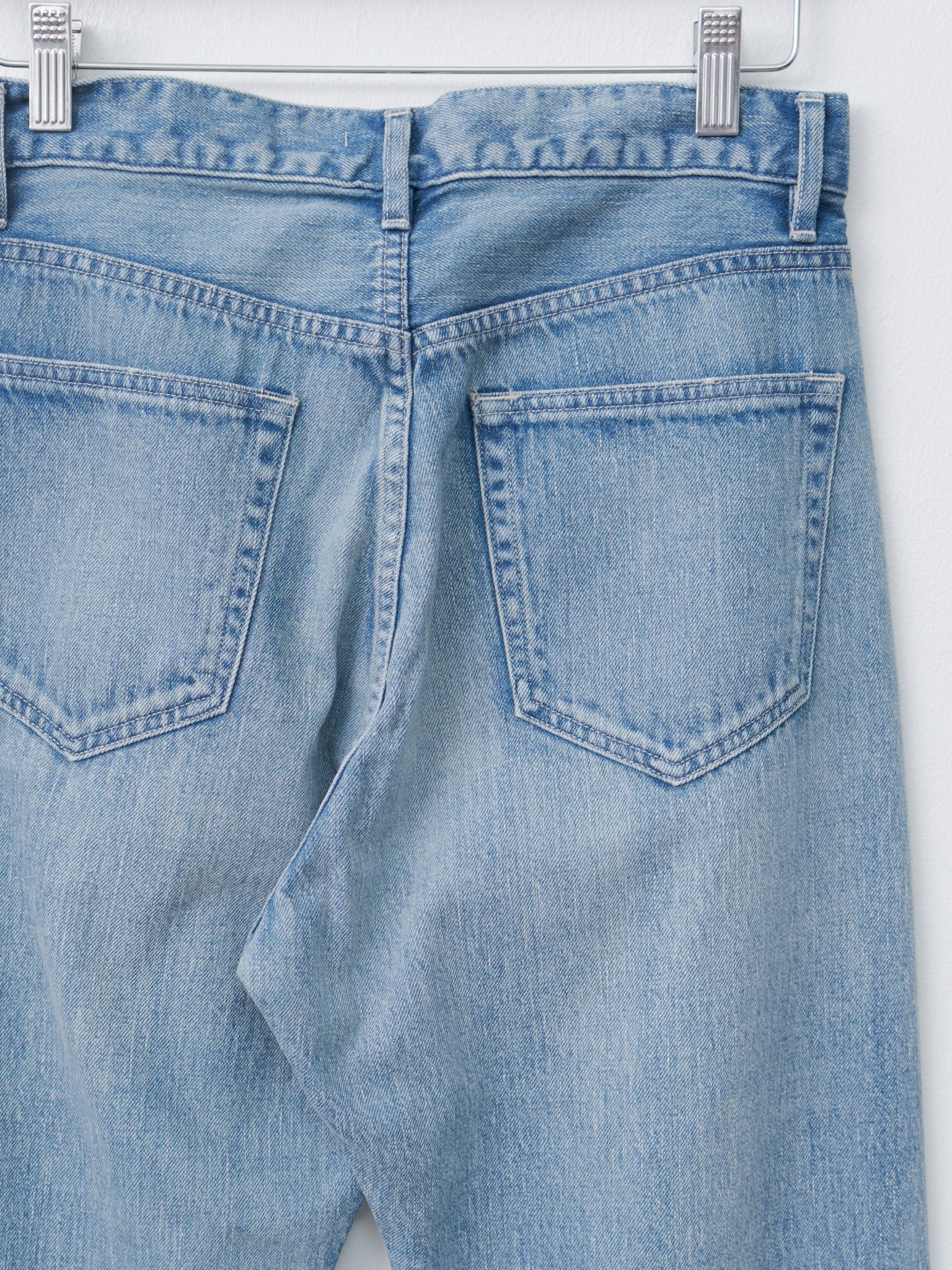 Namu Shop - Auralee Selvedge Faded Light Denim Pants - Light Indigo