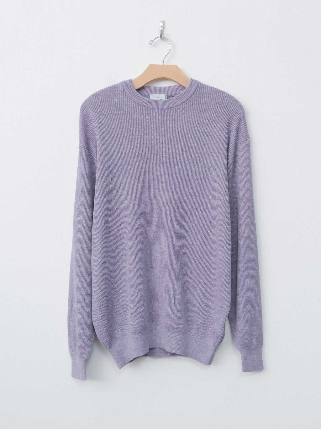 Namu Shop - Herill Linen/Cotton Ribstitch Crewneck Knit - Lavender