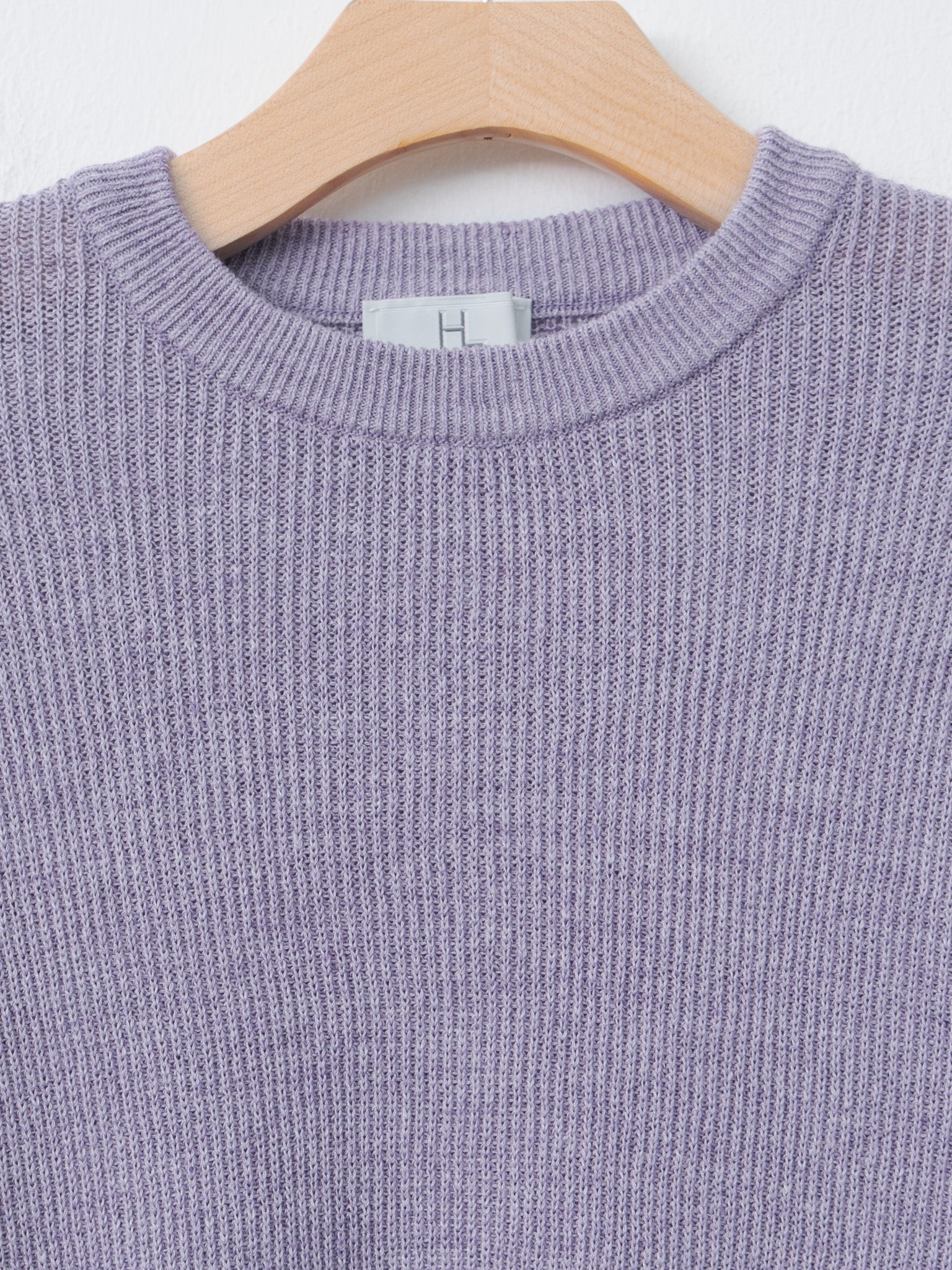 Namu Shop - Herill Linen/Cotton Ribstitch Crewneck Knit - Lavender