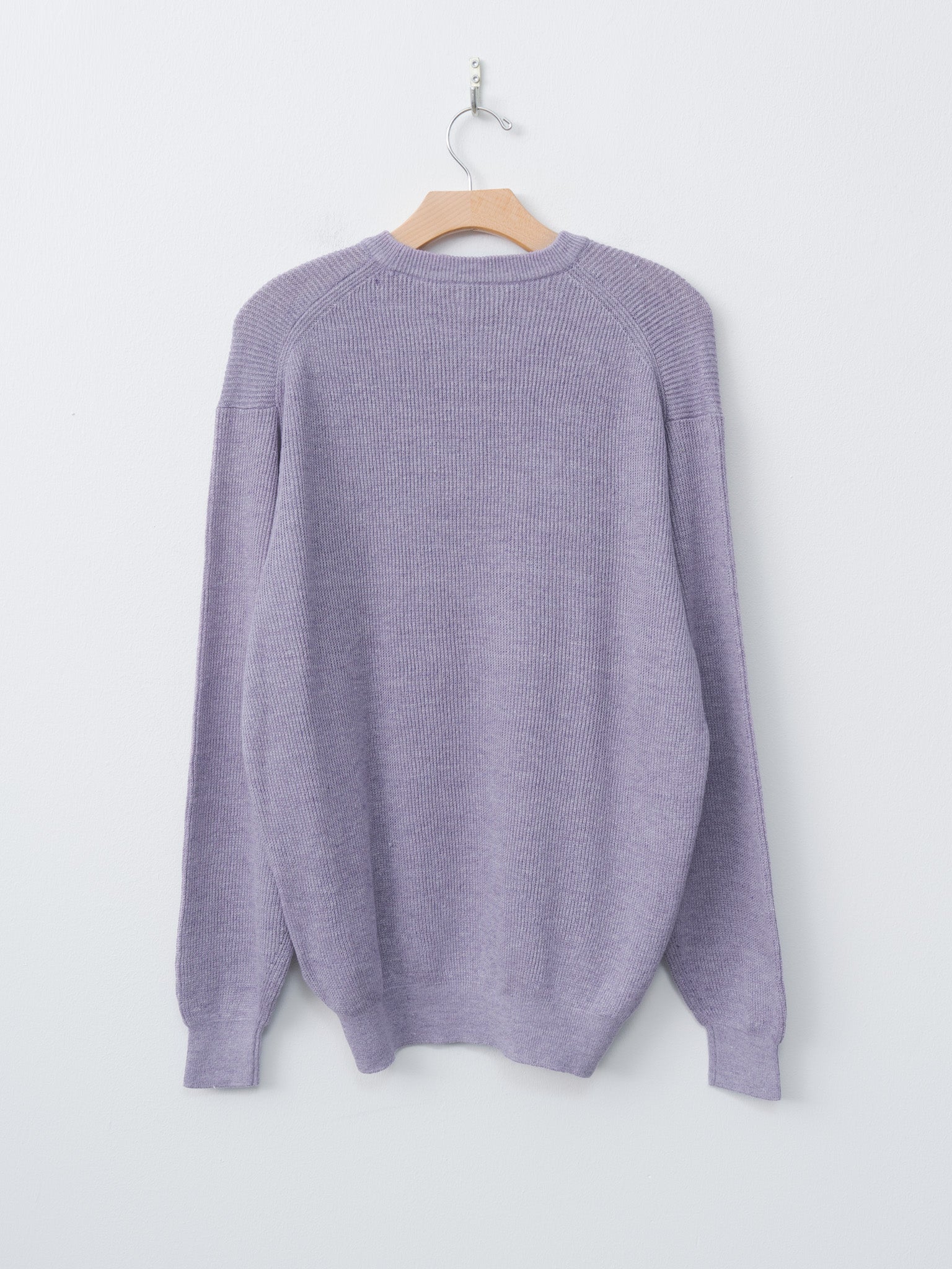 Namu Shop - Herill Linen/Cotton Ribstitch Crewneck Knit - Lavender