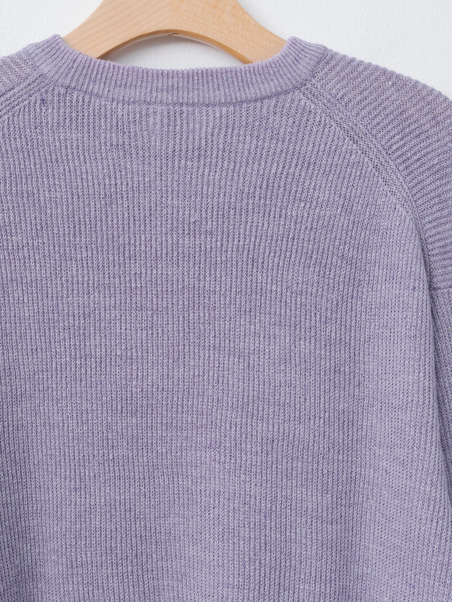 Namu Shop - Herill Linen/Cotton Ribstitch Crewneck Knit - Lavender
