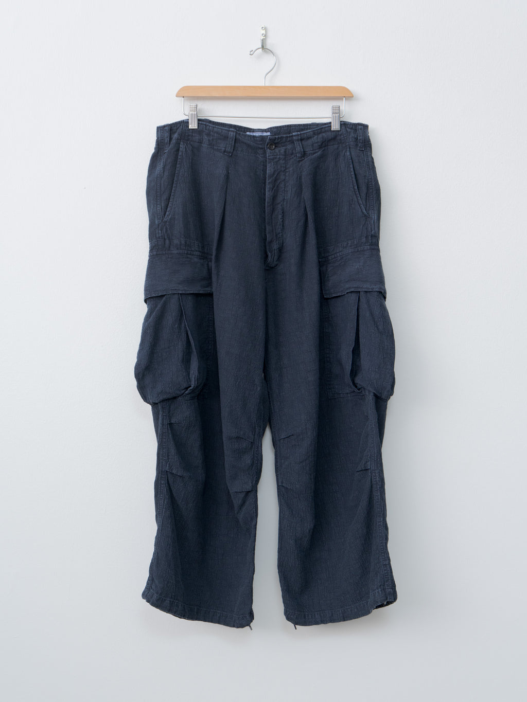 Namu Shop - Herill Linen Jungle Fatigue Pants - Navy
