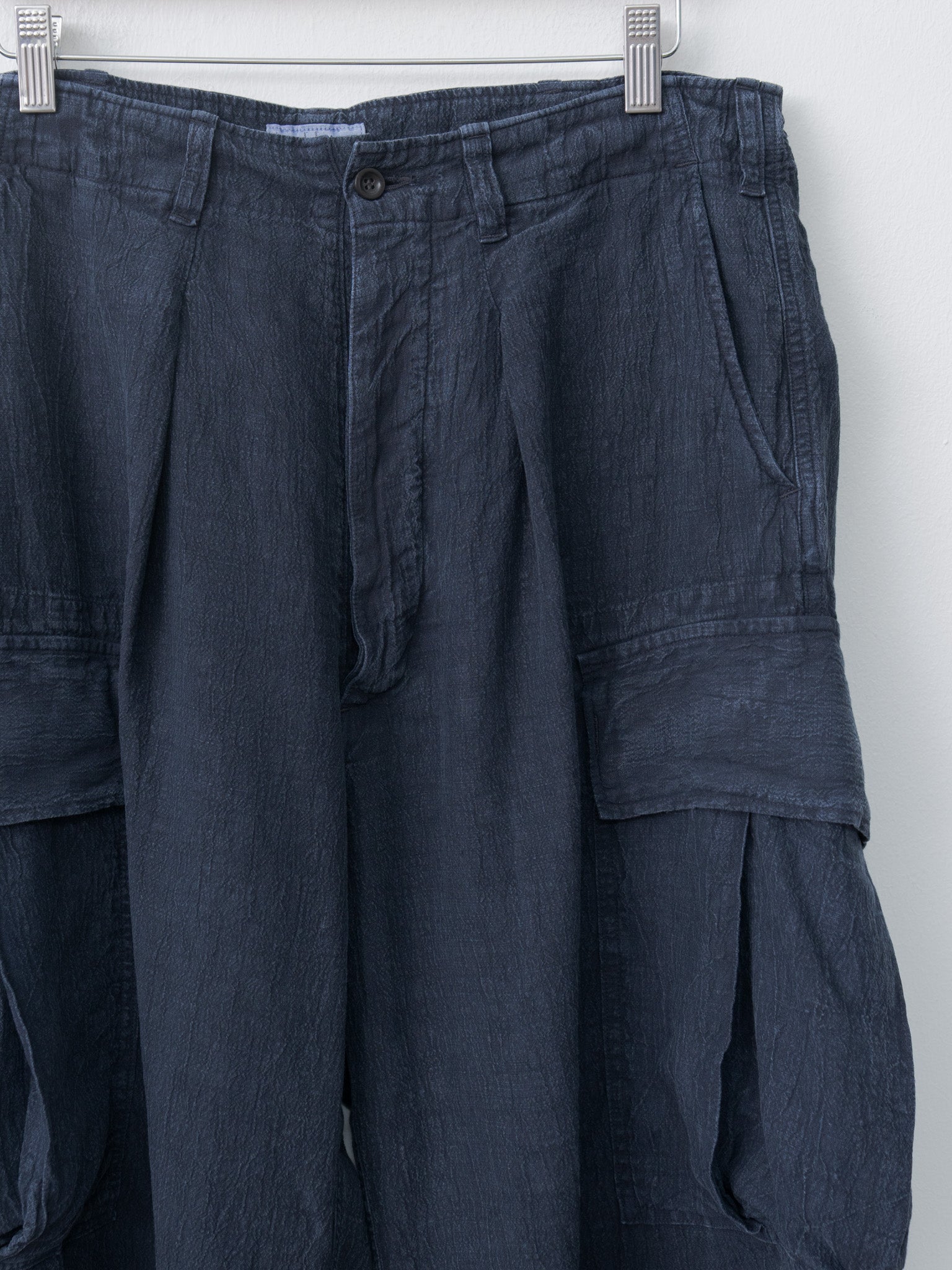 Namu Shop - Herill Linen Jungle Fatigue Pants - Navy