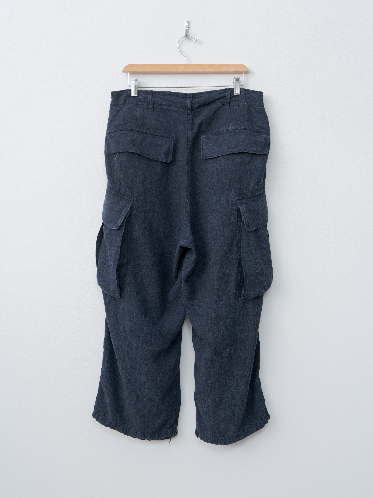 Namu Shop - Herill Linen Jungle Fatigue Pants - Navy