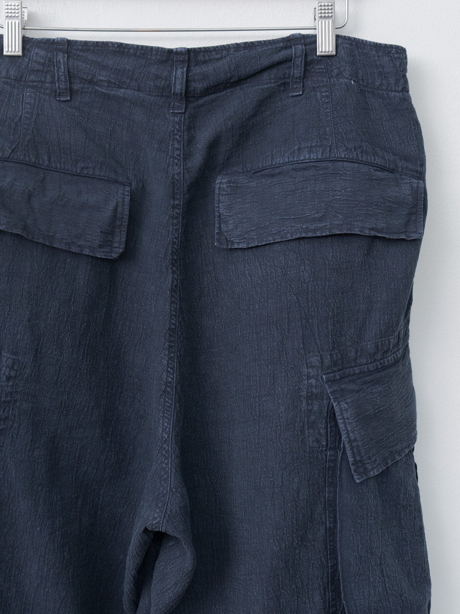 Namu Shop - Herill Linen Jungle Fatigue Pants - Navy