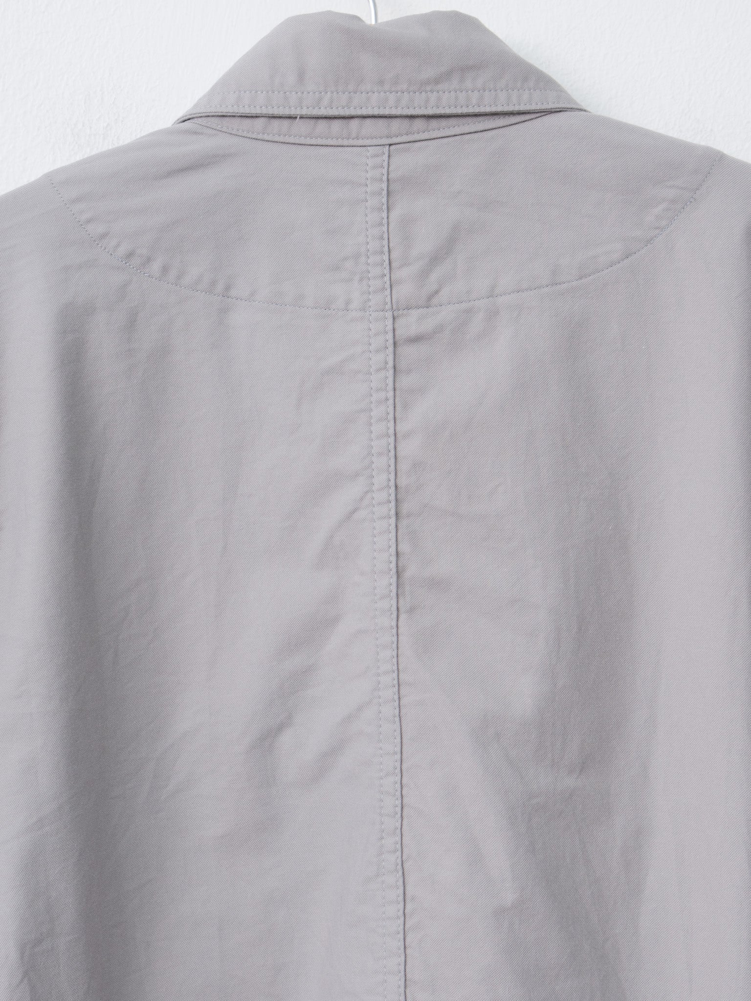 Namu Shop - ts(s) Smoky Color Cotton Oxford Military Shirt Jacket - Gray
