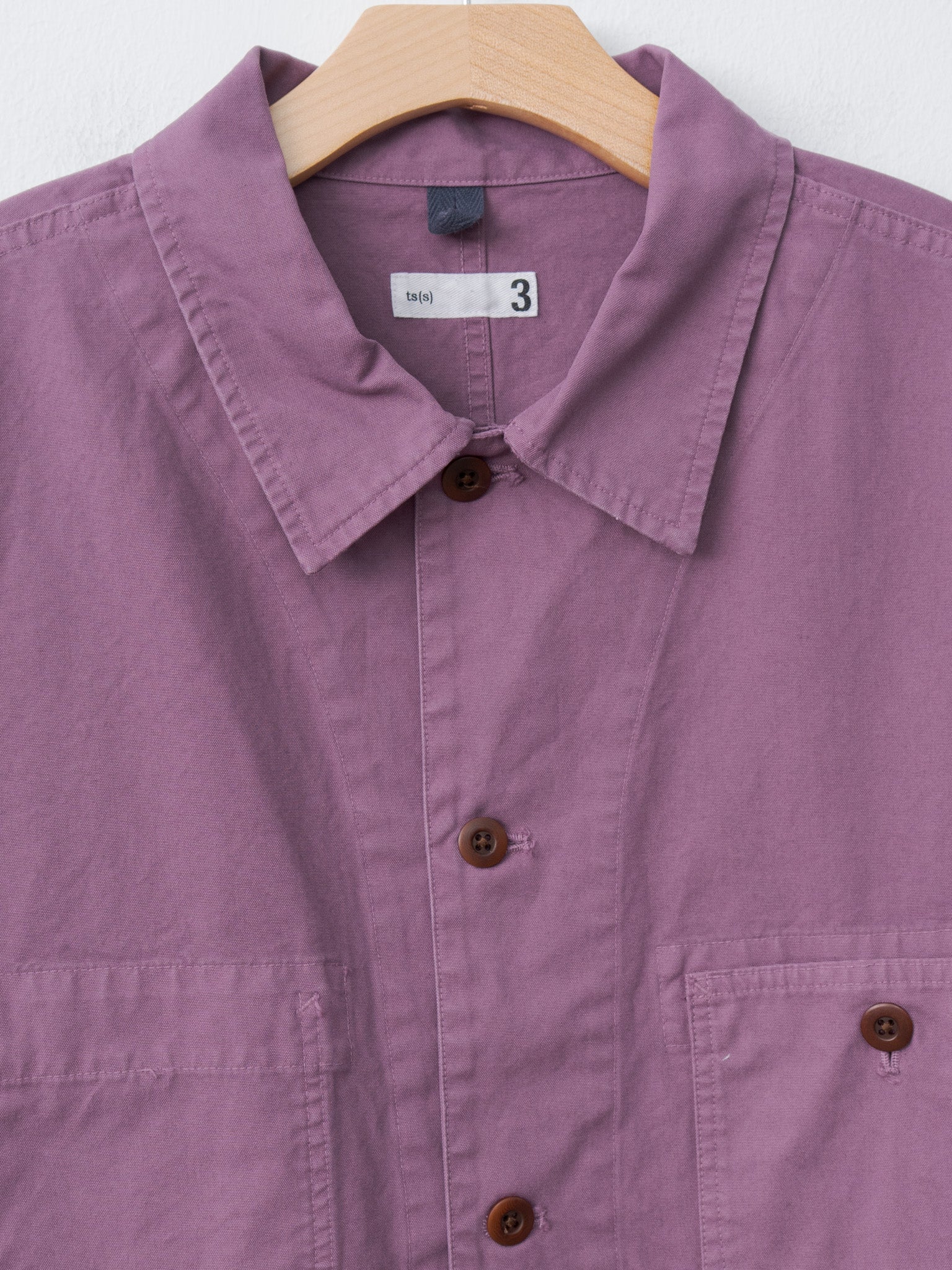 Namu Shop - ts(s) Garment Dye Double Twisted Cotton Canvas Coverall Jacket - Lilac