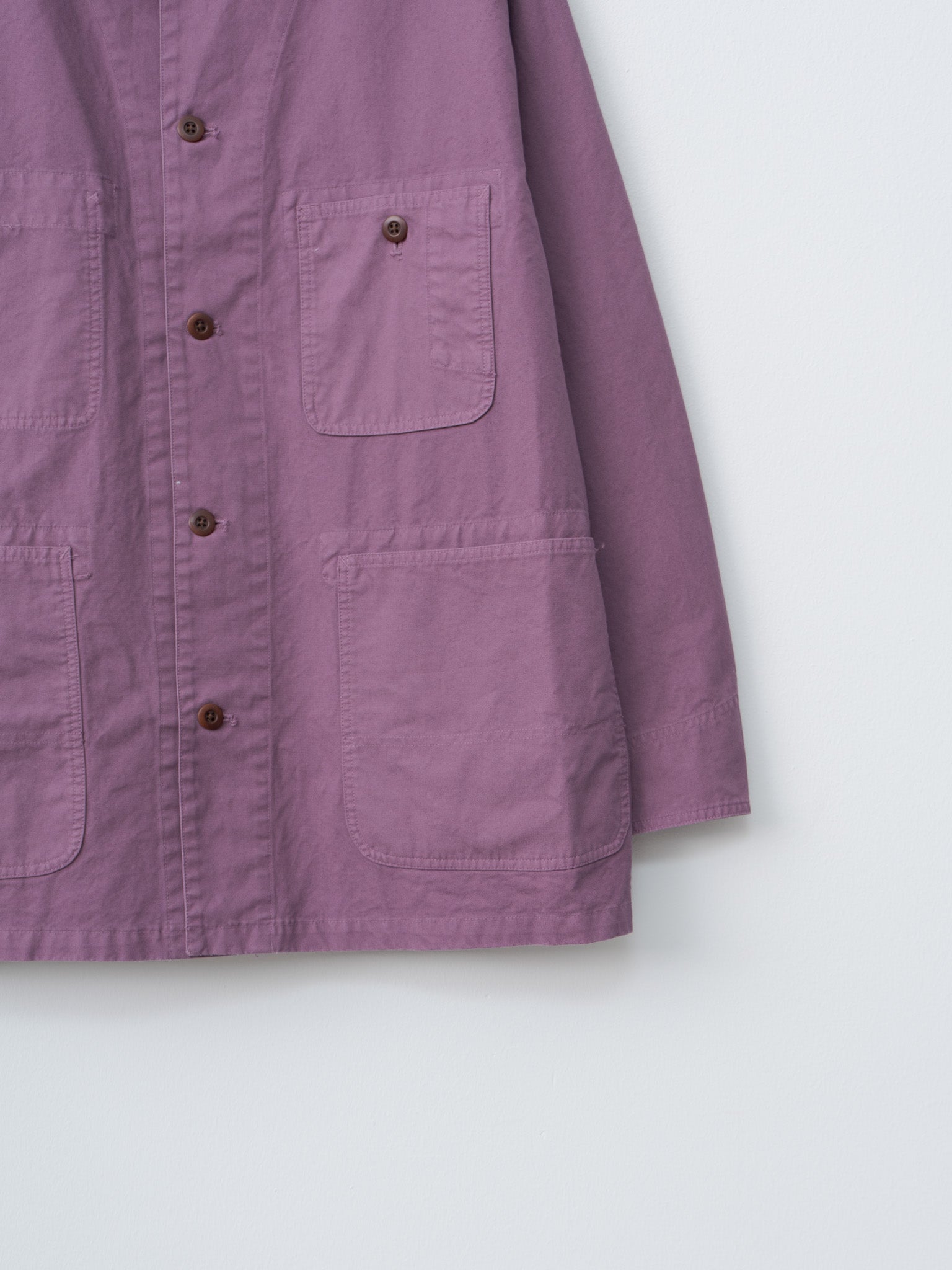 Namu Shop - ts(s) Garment Dye Double Twisted Cotton Canvas Coverall Jacket - Lilac