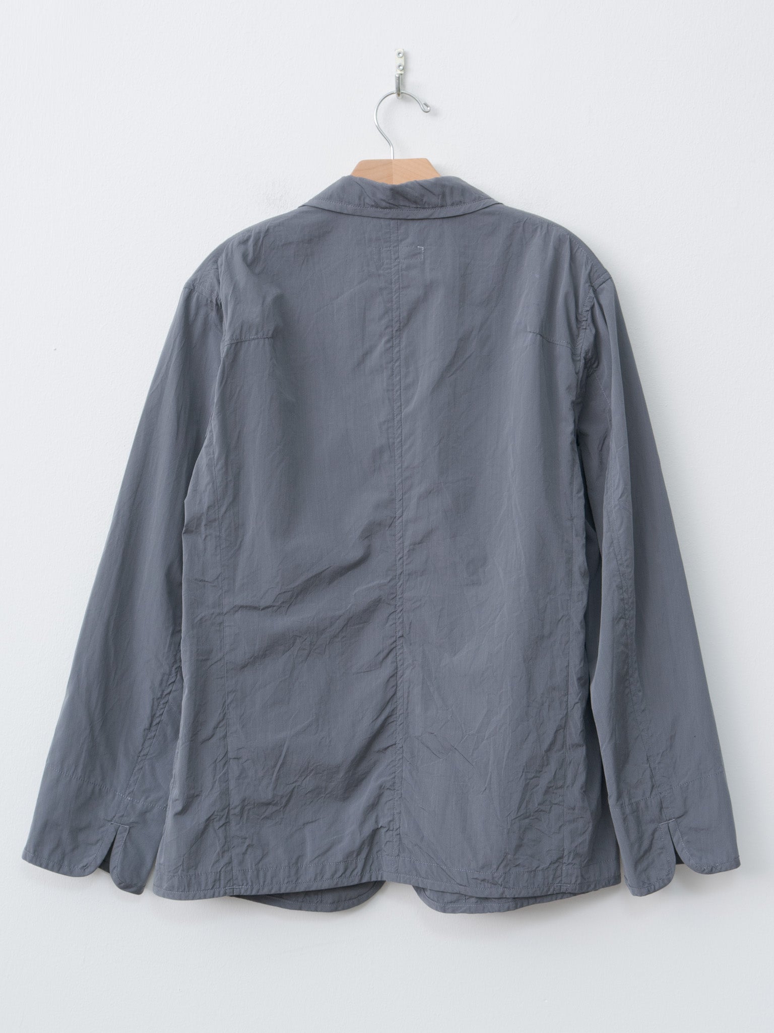 Namu Shop - ts(s) Cotton Silk Chambray Poplin Piping Jacket - Charcoal