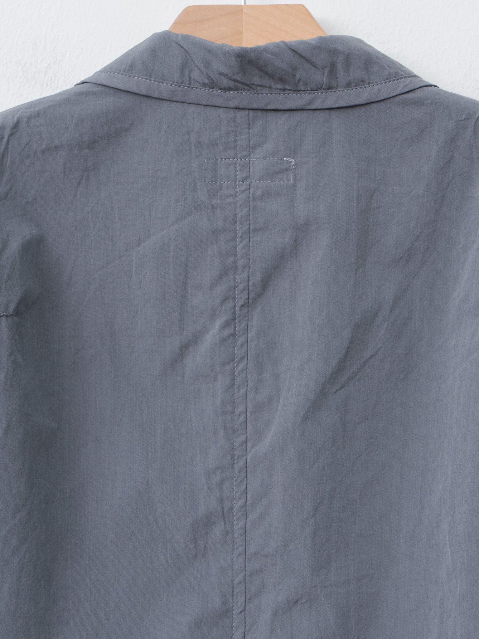 Namu Shop - ts(s) Cotton Silk Chambray Poplin Piping Jacket - Charcoal