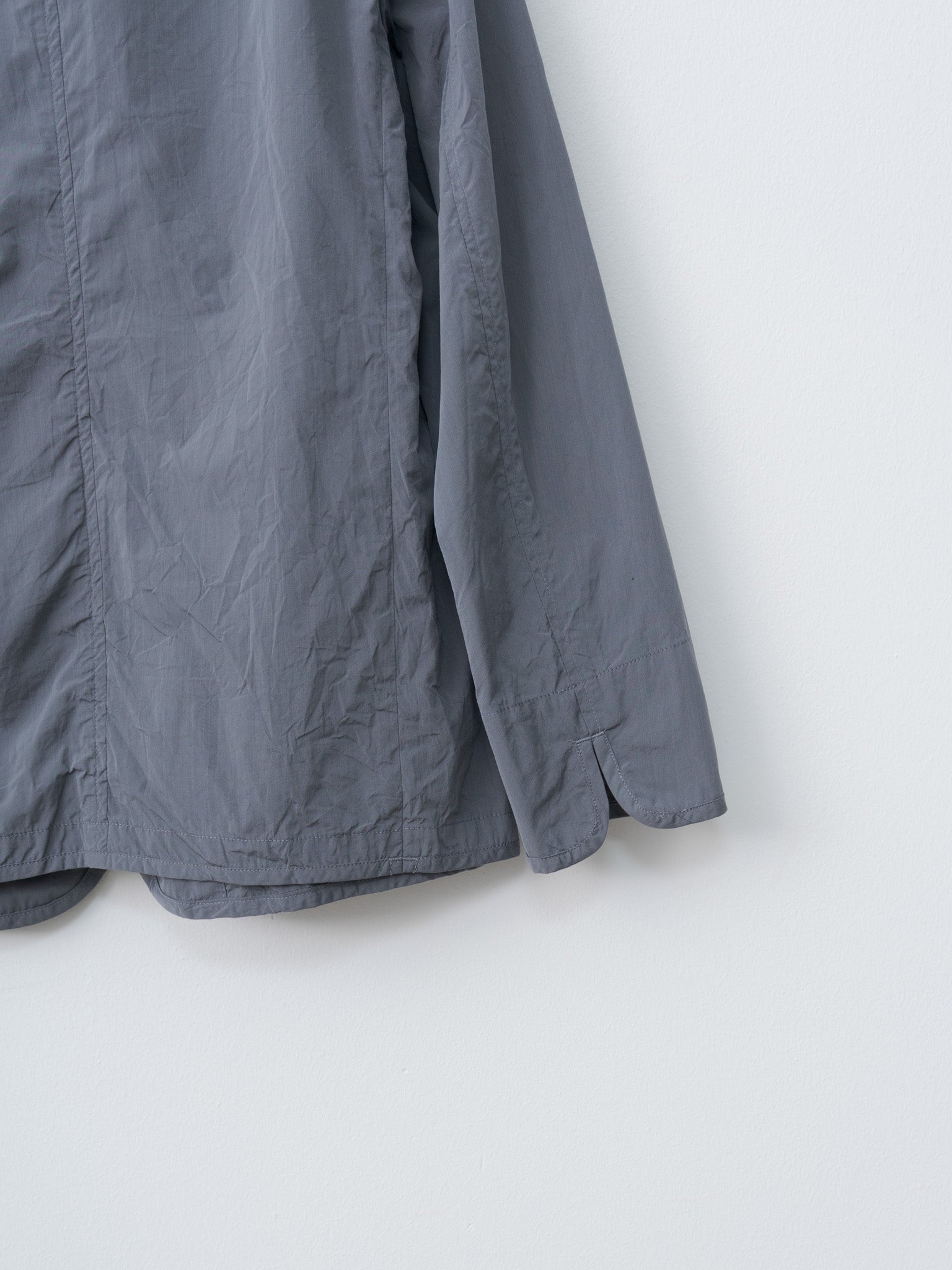 Namu Shop - ts(s) Cotton Silk Chambray Poplin Piping Jacket - Charcoal