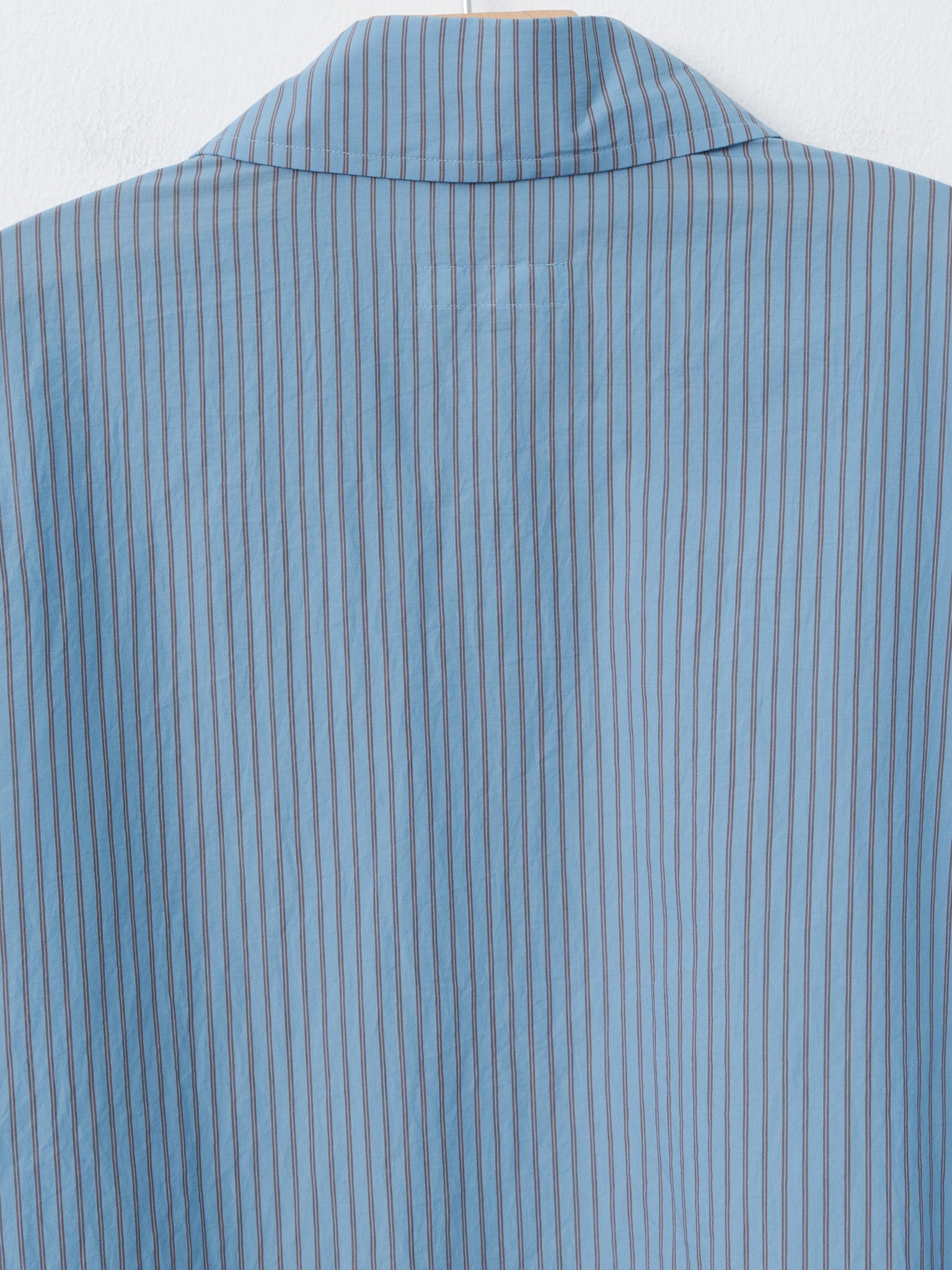 Namu Shop - ts(s) Stripe Cotton Nylon Cloth Jacket Shirt - Blue