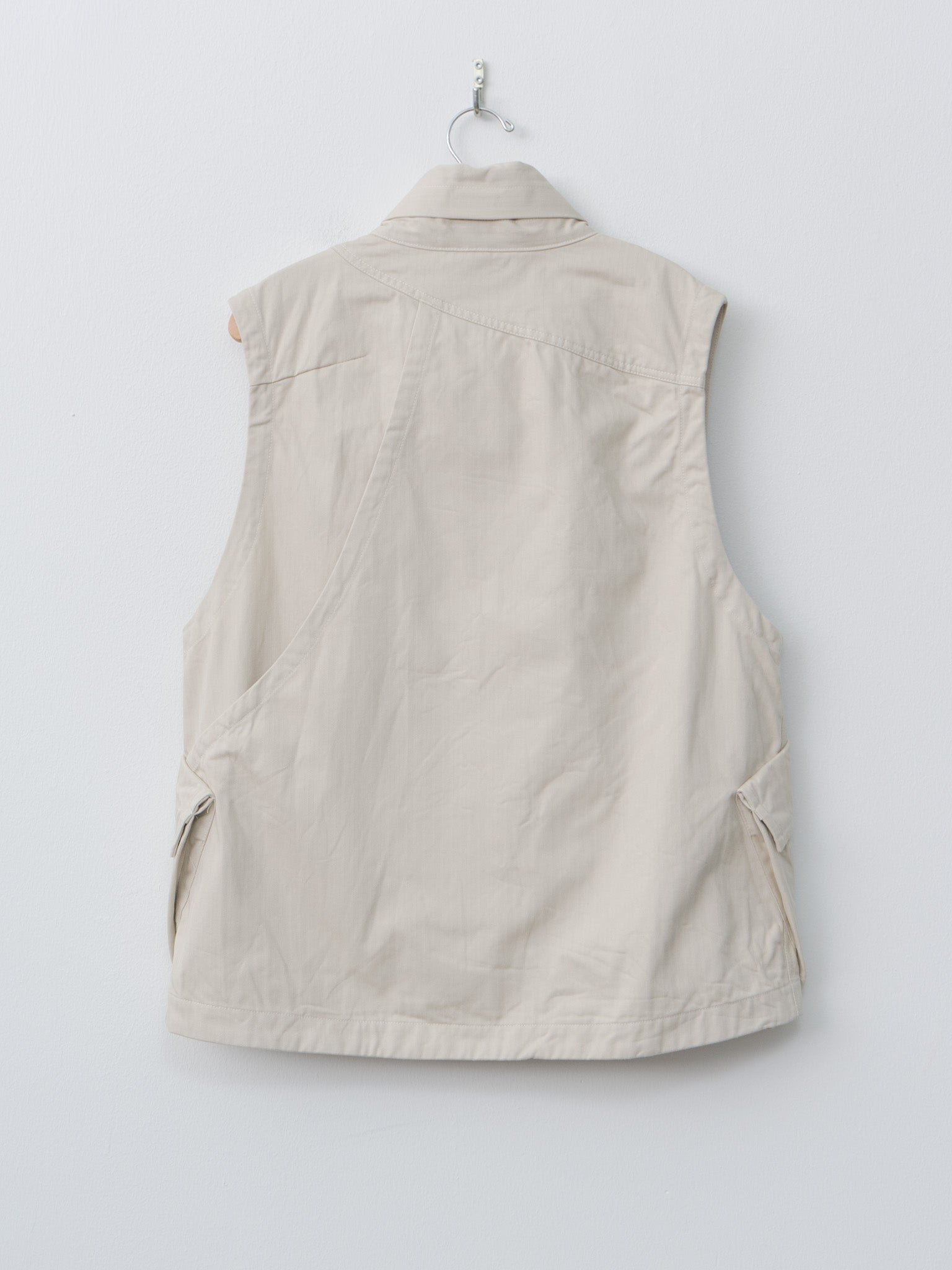 Namu Shop - ts(s) Organic Cotton Herringbone Messenger Vest - Ivory
