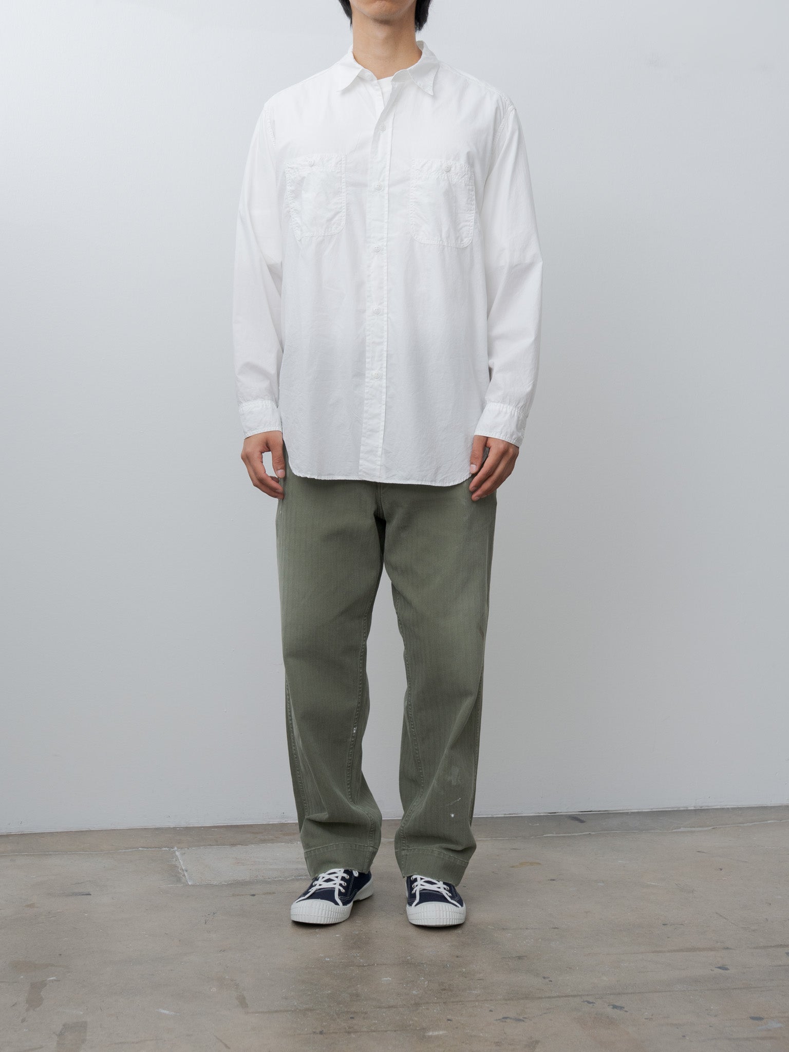 Namu Shop - Herill U.S.N Cotton Poplin Shirt - White