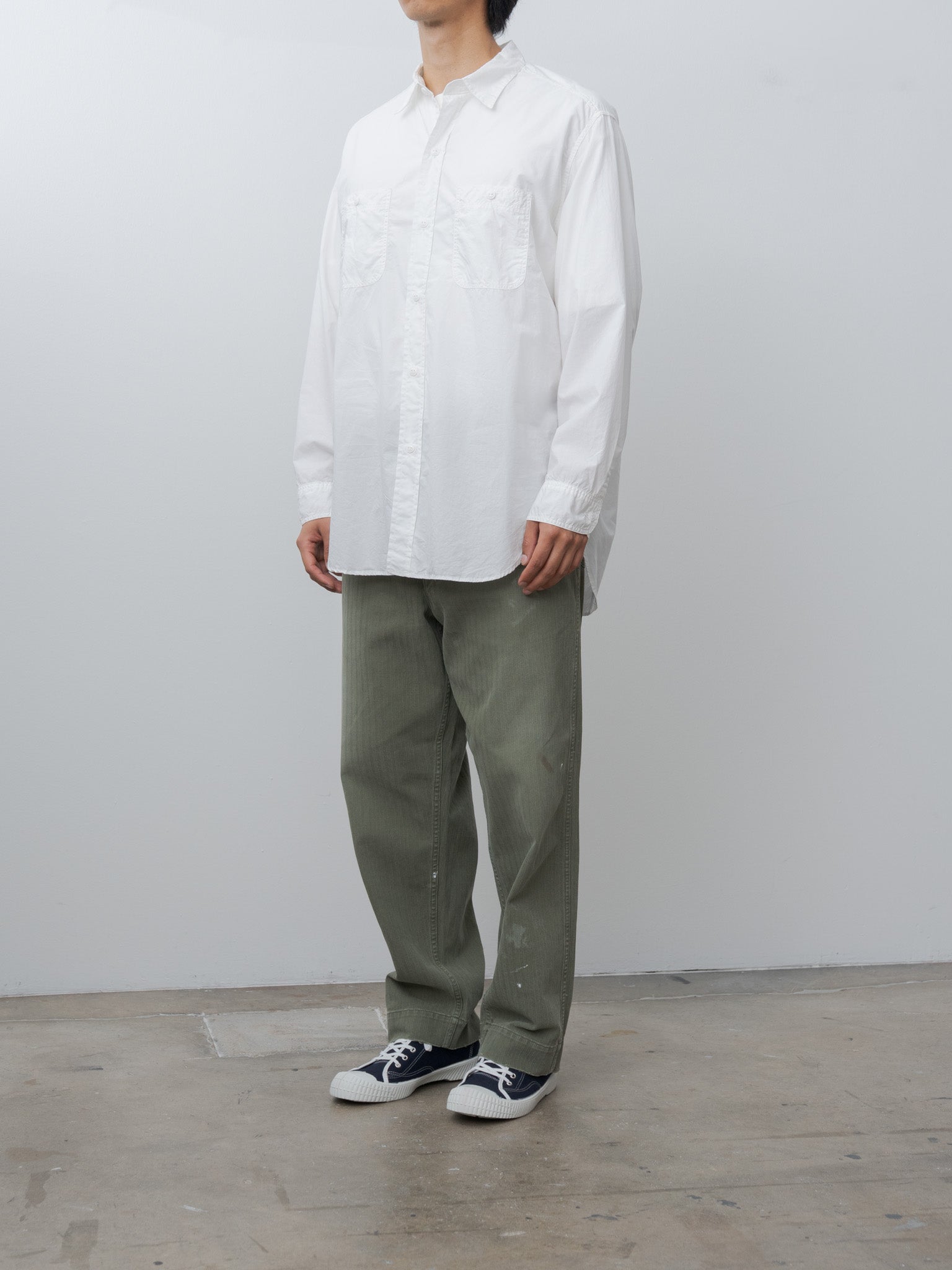 Namu Shop - Herill U.S.N Cotton Poplin Shirt - White
