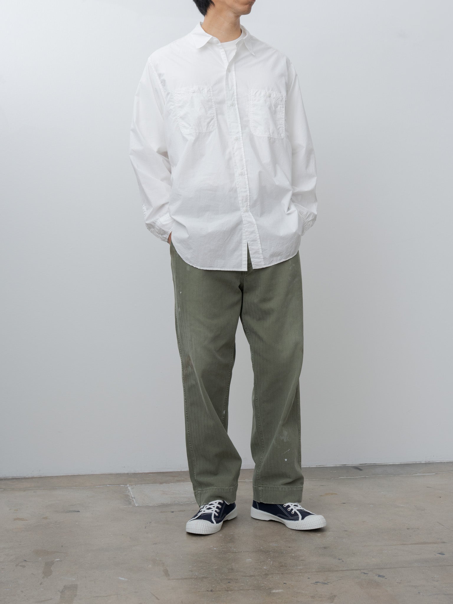Namu Shop - Herill U.S.N Cotton Poplin Shirt - White