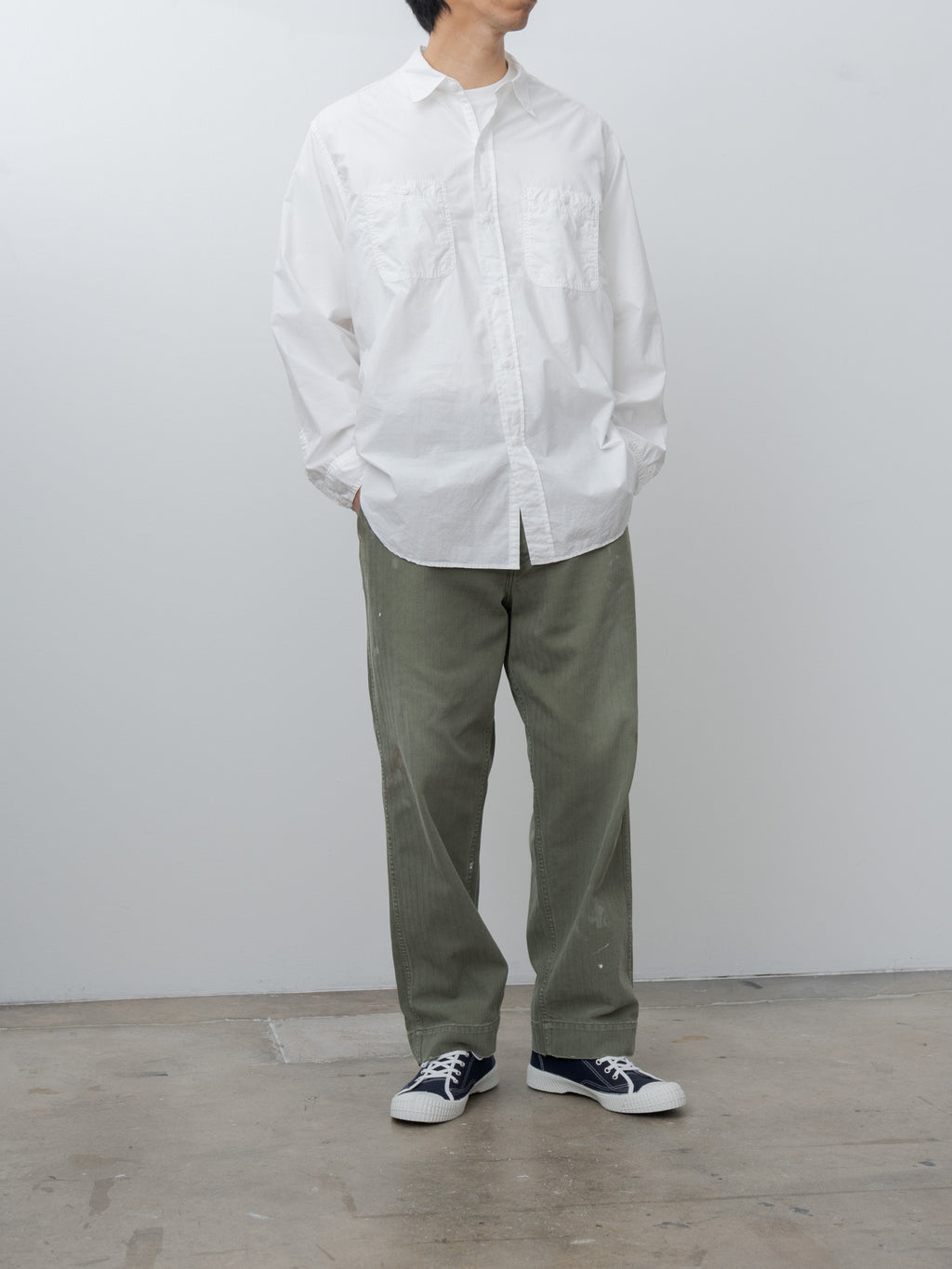 Namu Shop - Herill U.S.N Cotton Poplin Shirt - White