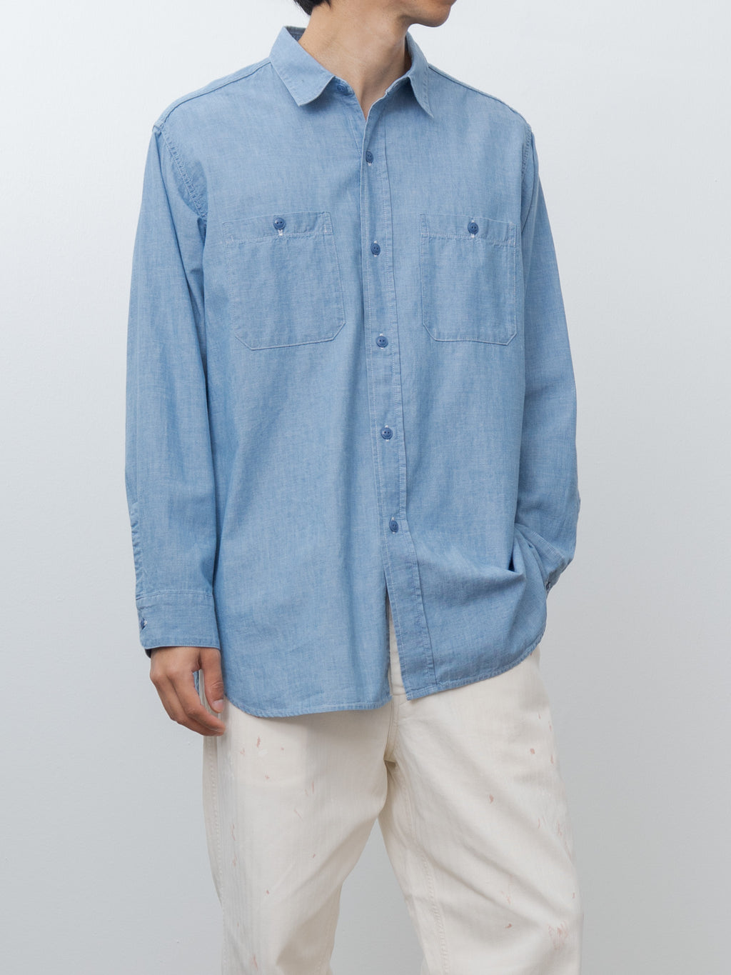 Namu Shop - Herill U.S.N Chambray Shirt - Indigo