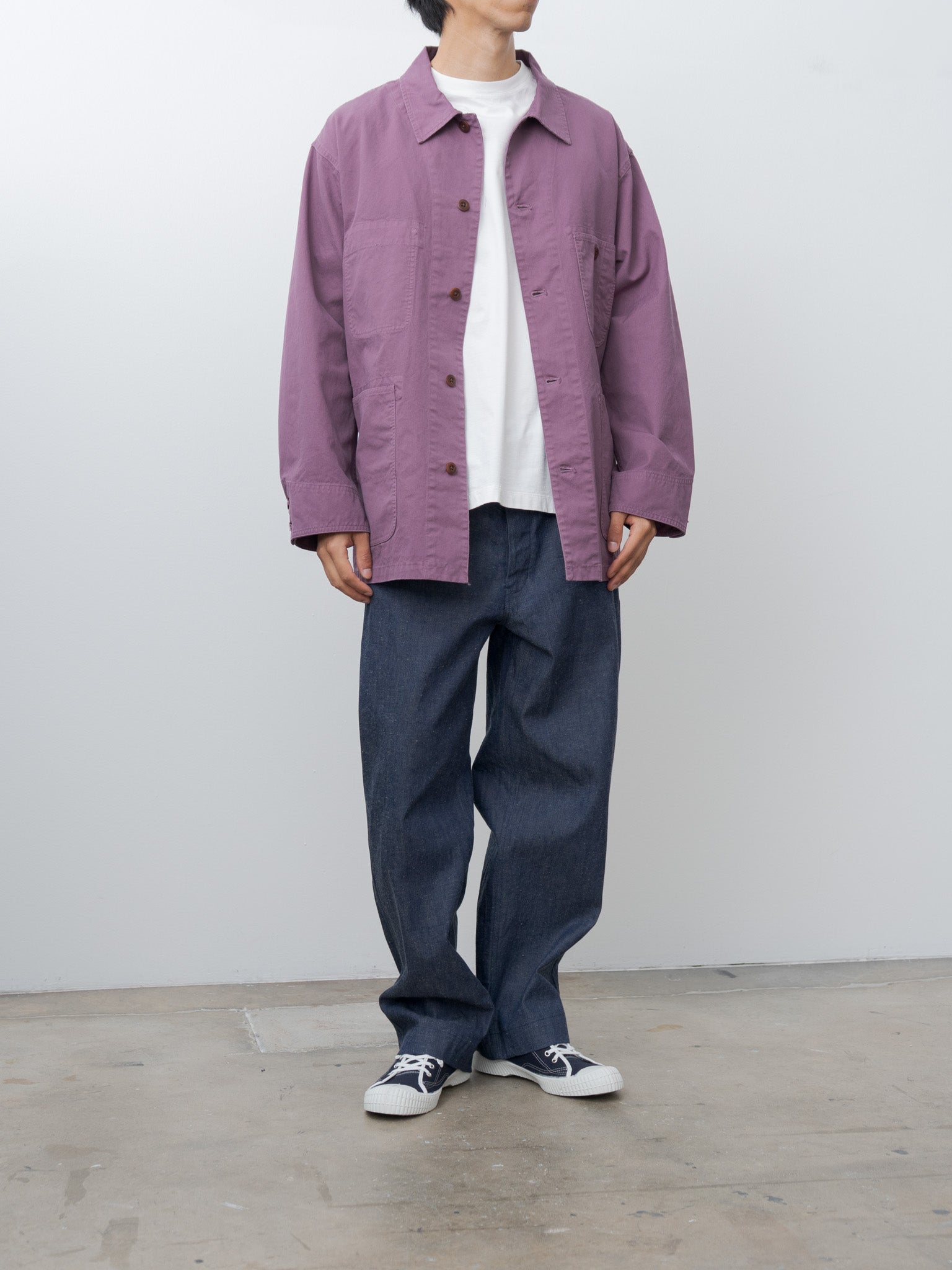 Namu Shop - ts(s) 9.5oz Neps Cotton Denim Cloth D-ring Belted Pants - Indigo