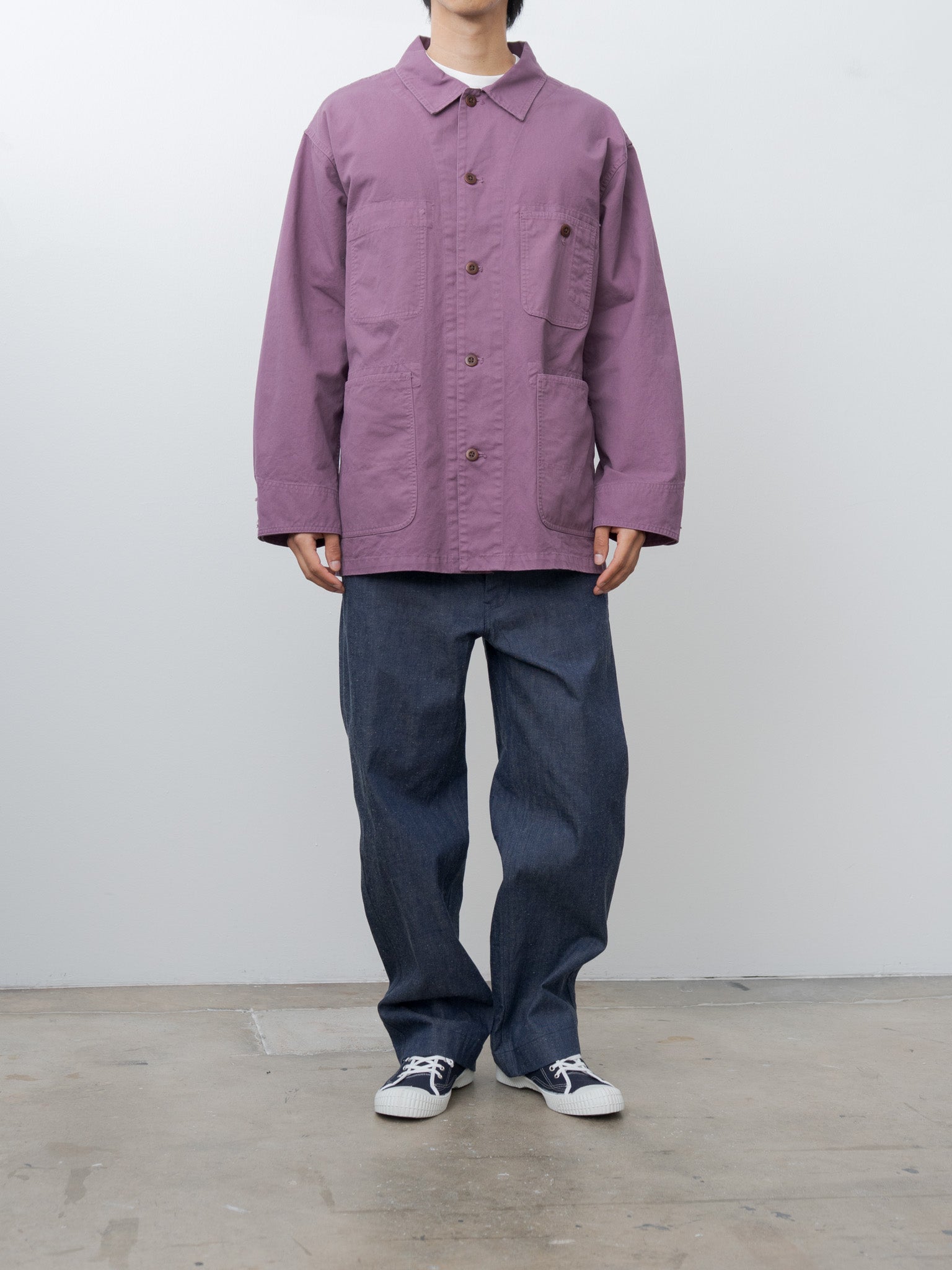 Namu Shop - ts(s) Garment Dye Double Twisted Cotton Canvas Coverall Jacket - Lilac
