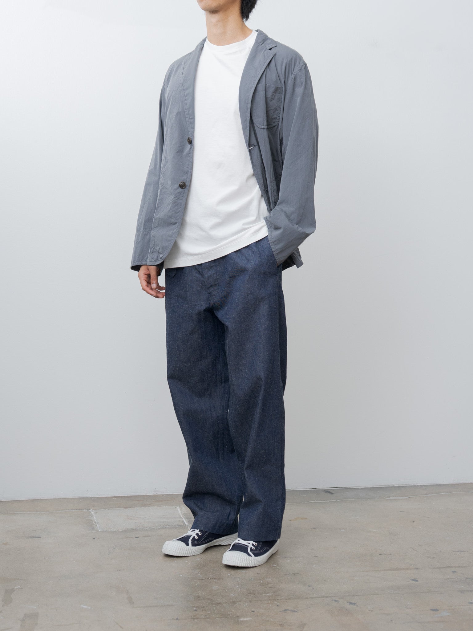 Namu Shop - ts(s) 9.5oz Neps Cotton Denim Cloth D-ring Belted Pants - Indigo