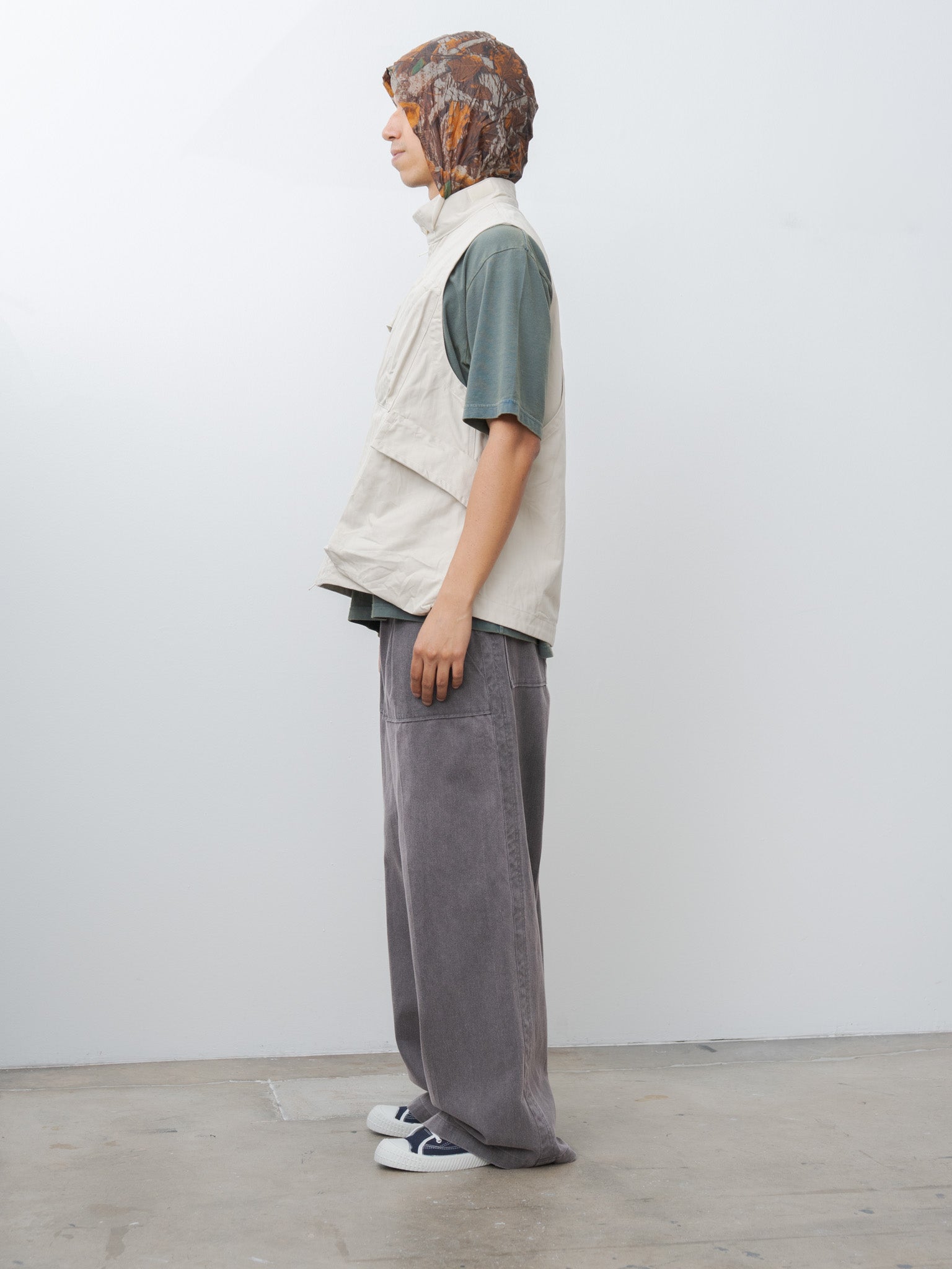 Namu Shop - ts(s) Organic Cotton Herringbone Messenger Vest - Ivory