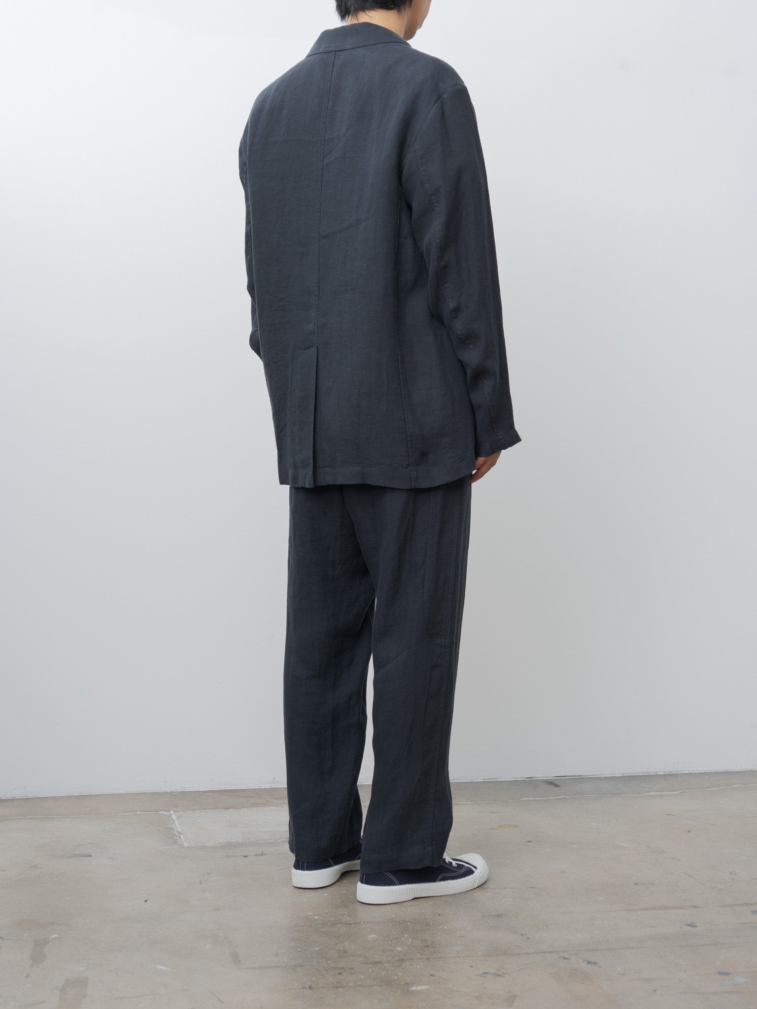Namu Shop - Document Linen Relaxed Jacket - Navy
