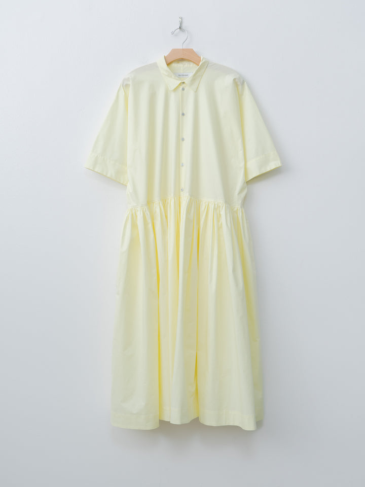 Namu Shop - Veritecoeur Tuck Gathered Dress - Light Yellow