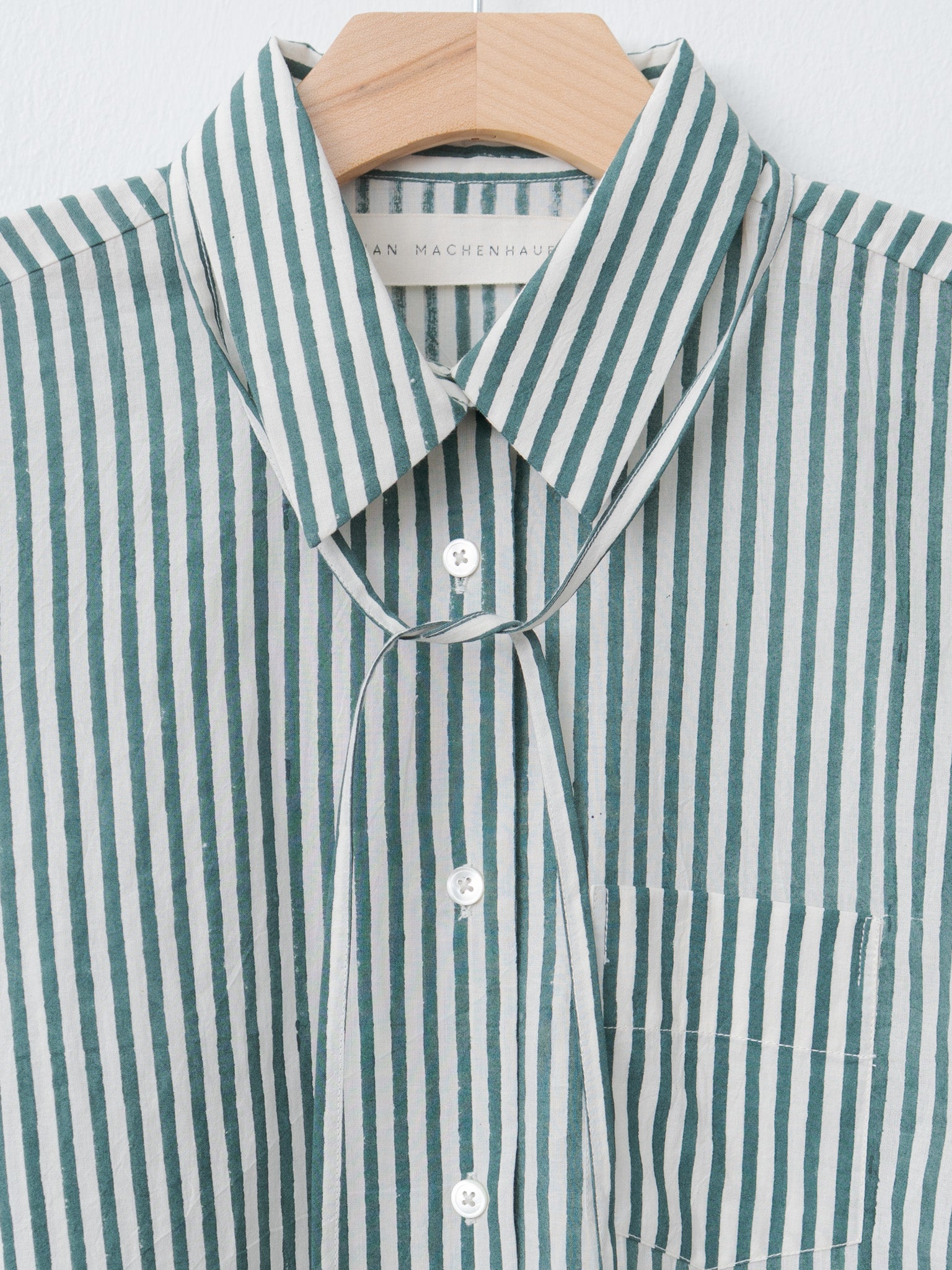 Namu Shop - Jan Machenhauer Galla Shirt - Green Stripe