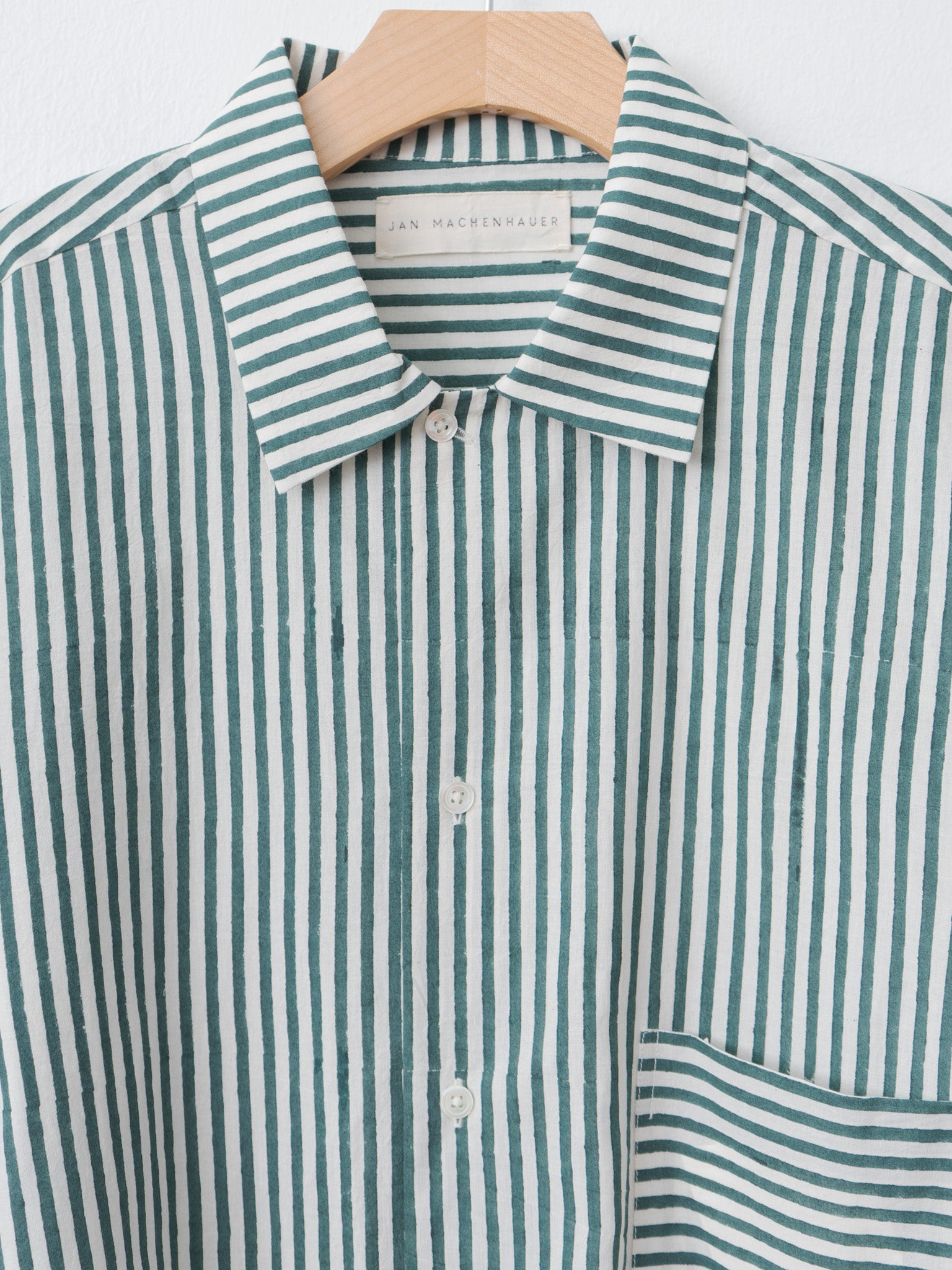 Namu Shop - Jan Machenhauer Fred Shirt - Green Stripe