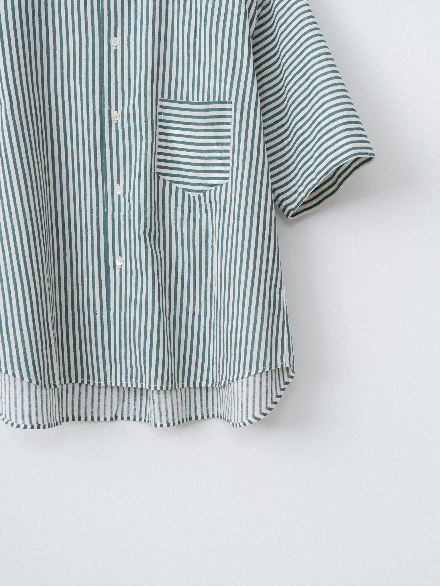 Namu Shop - Jan Machenhauer Fred Shirt - Green Stripe