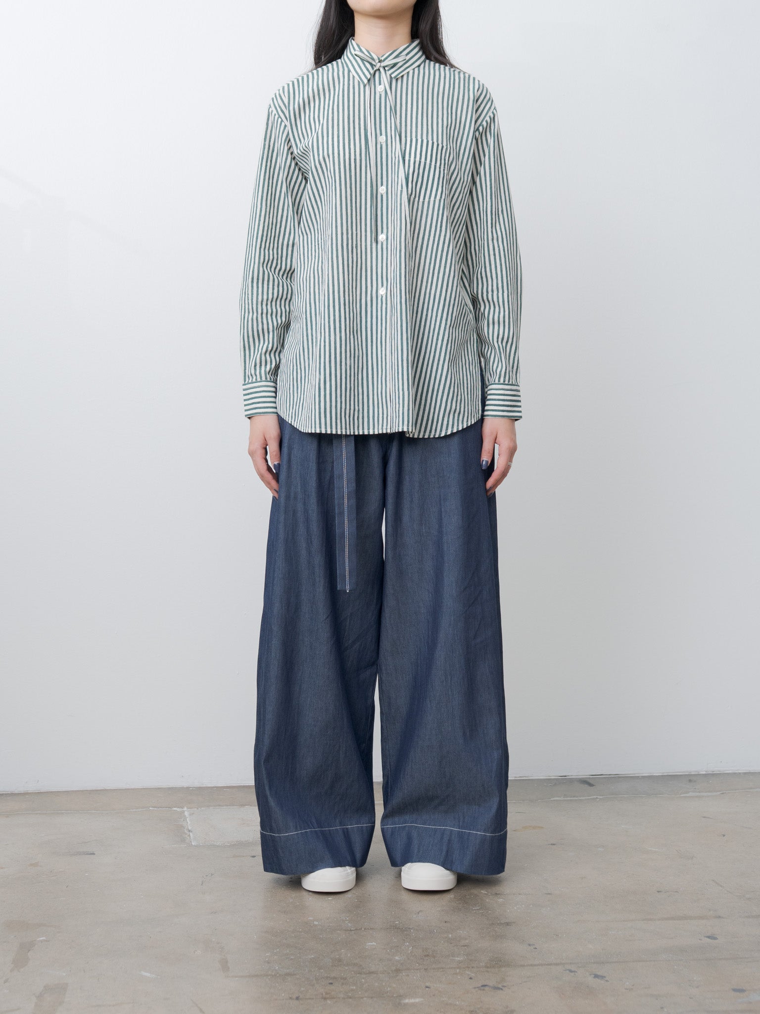 Namu Shop - Jan Machenhauer Galla Shirt - Green Stripe