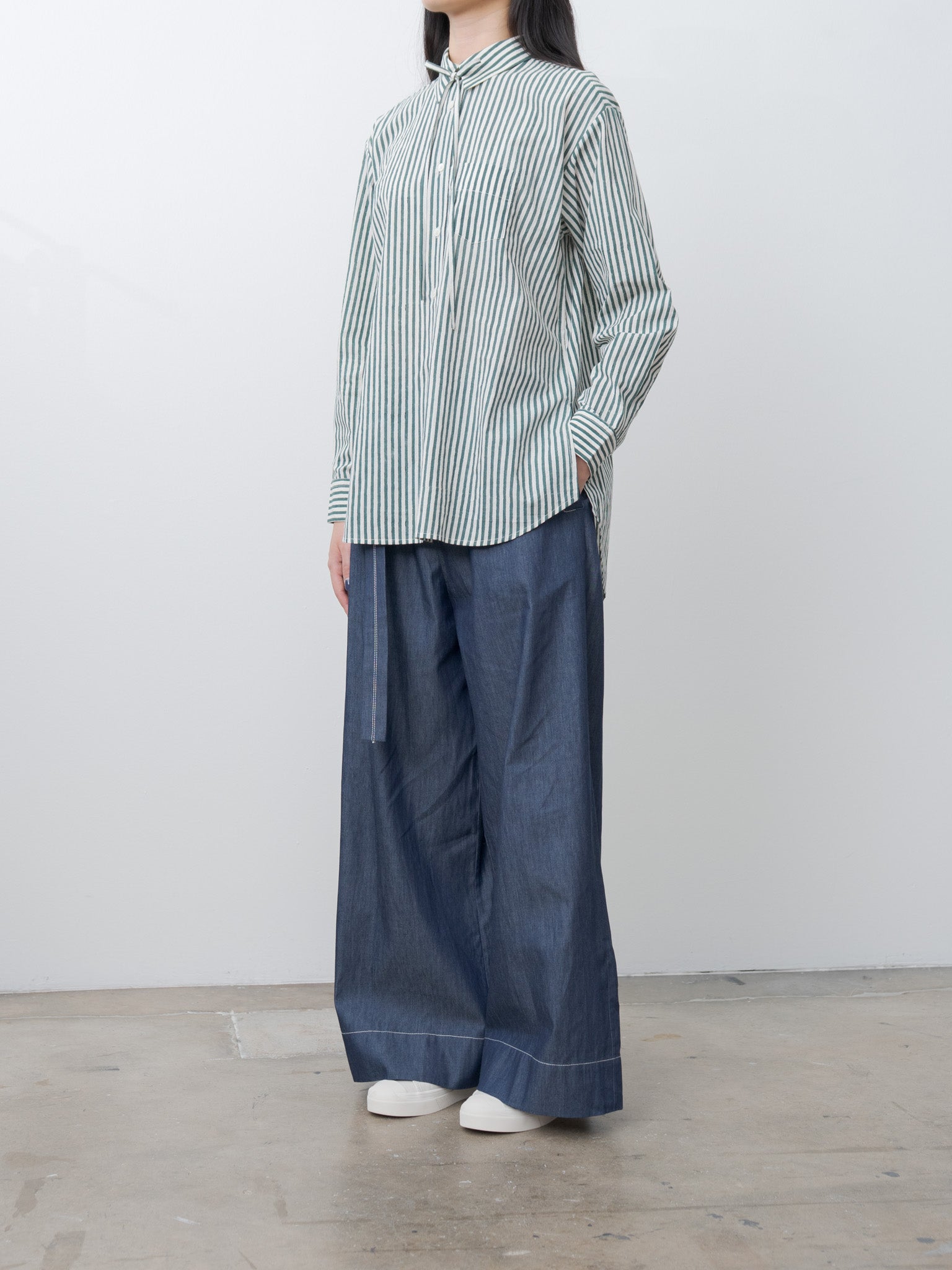 Namu Shop - Jan Machenhauer Galla Shirt - Green Stripe