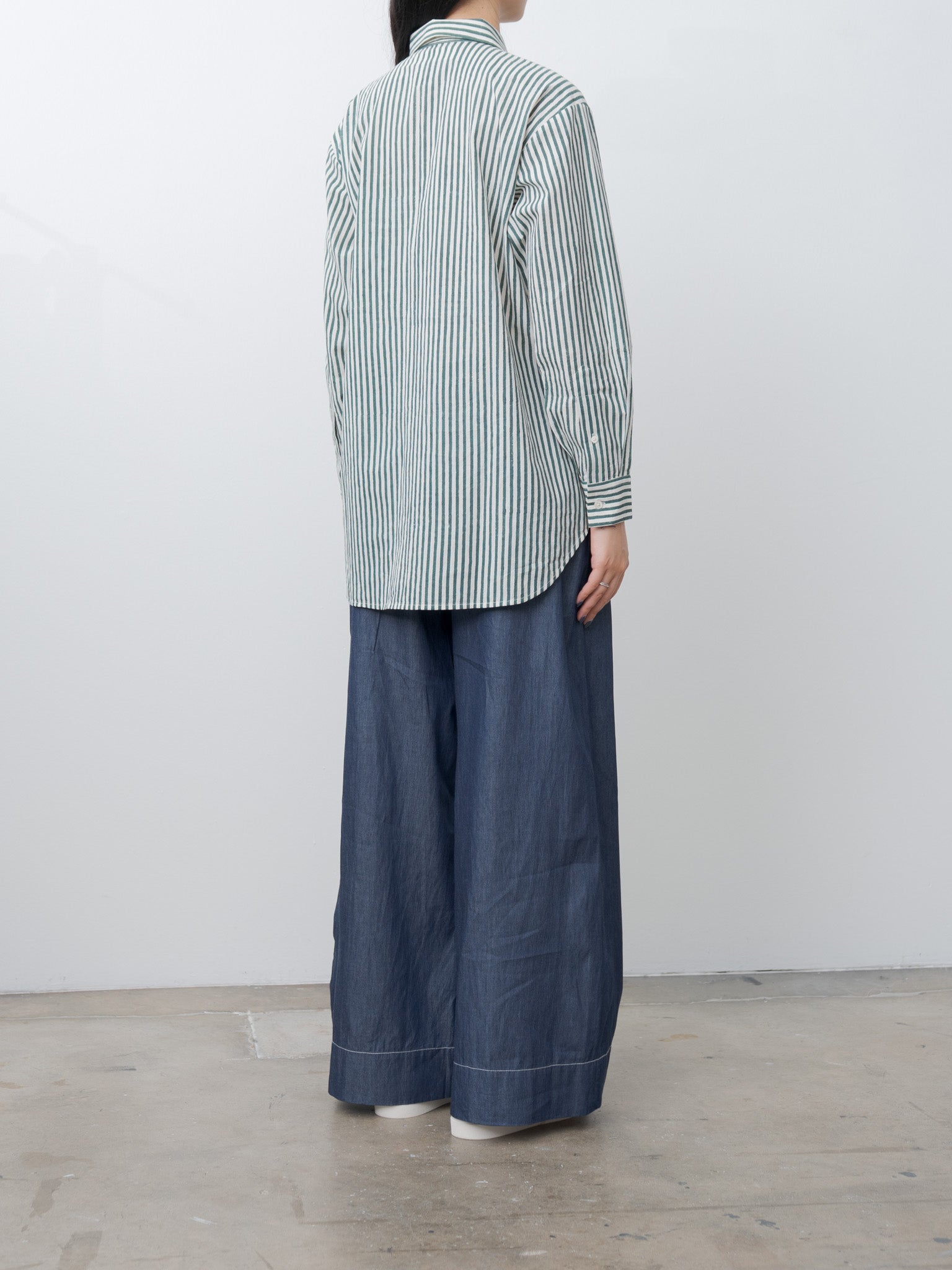 Namu Shop - Jan Machenhauer Galla Shirt - Green Stripe