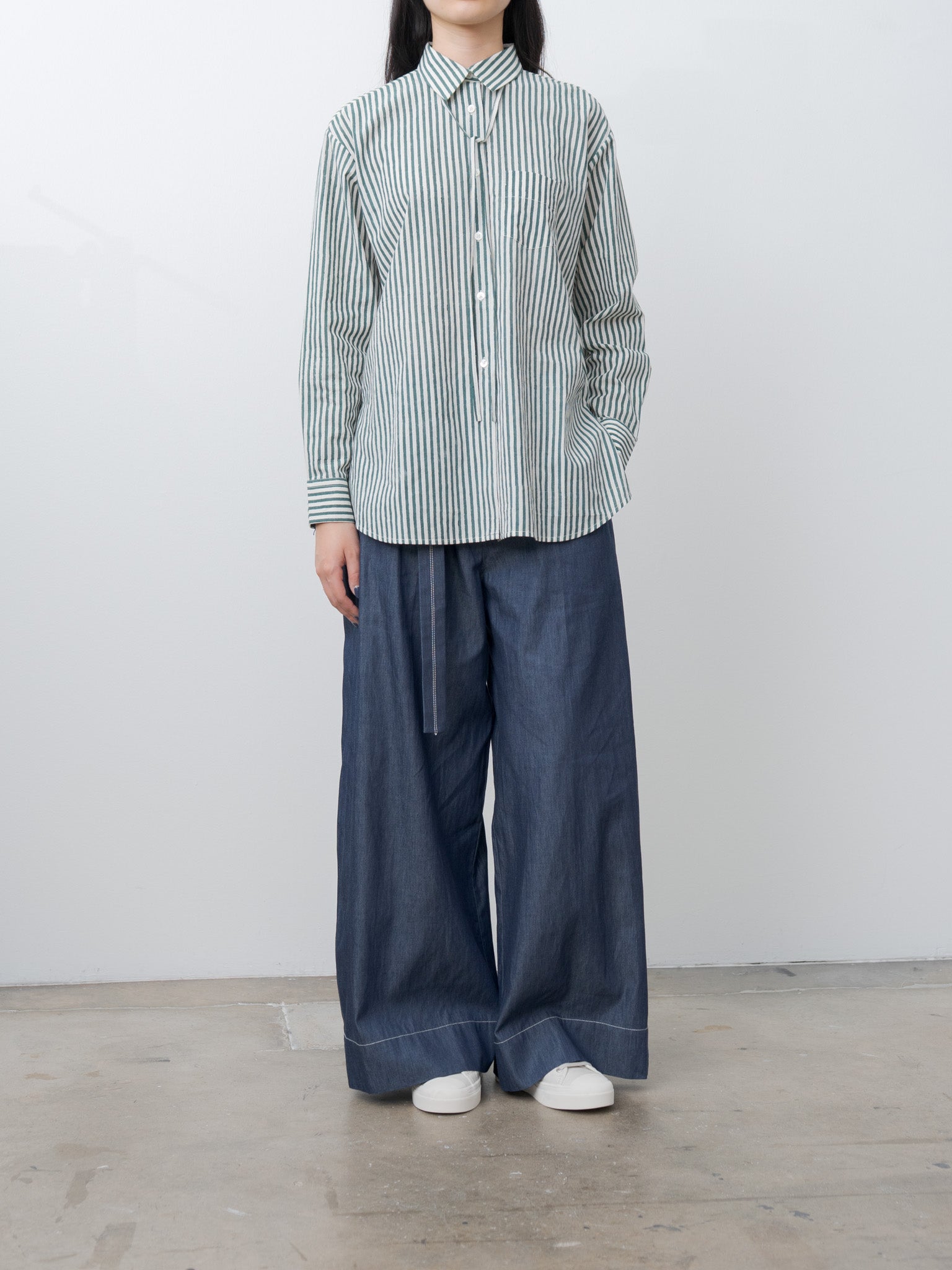 Namu Shop - Jan Machenhauer Galla Shirt - Green Stripe