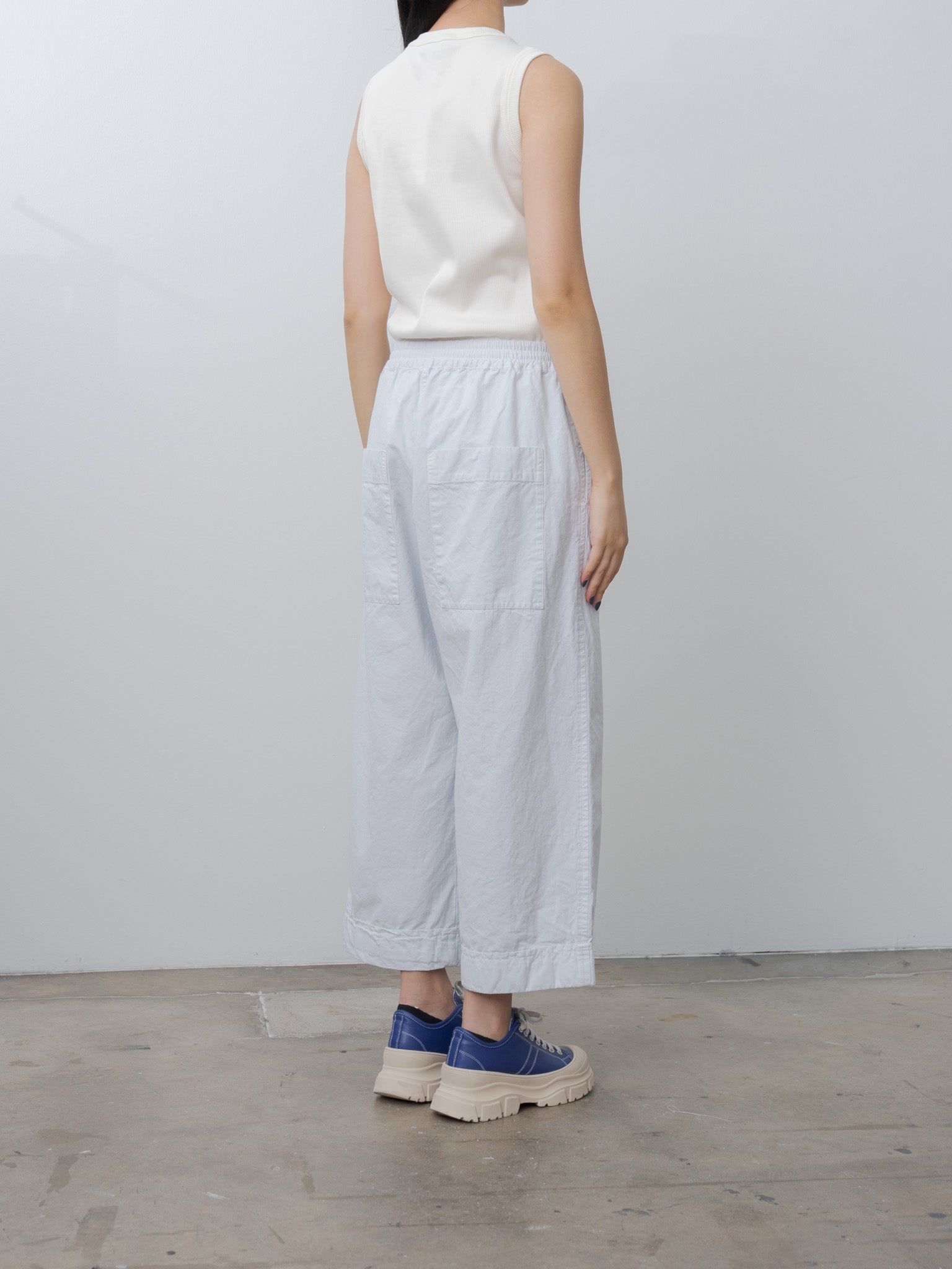 Namu Shop - Veritecoeur Garment-dyed Pants - Light Blue