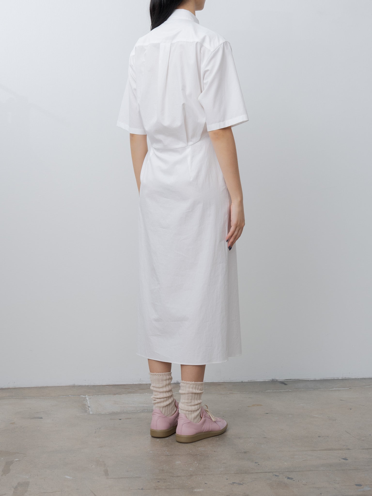 Namu Shop - Auralee Washed Finx Twill Shirt Dress - White