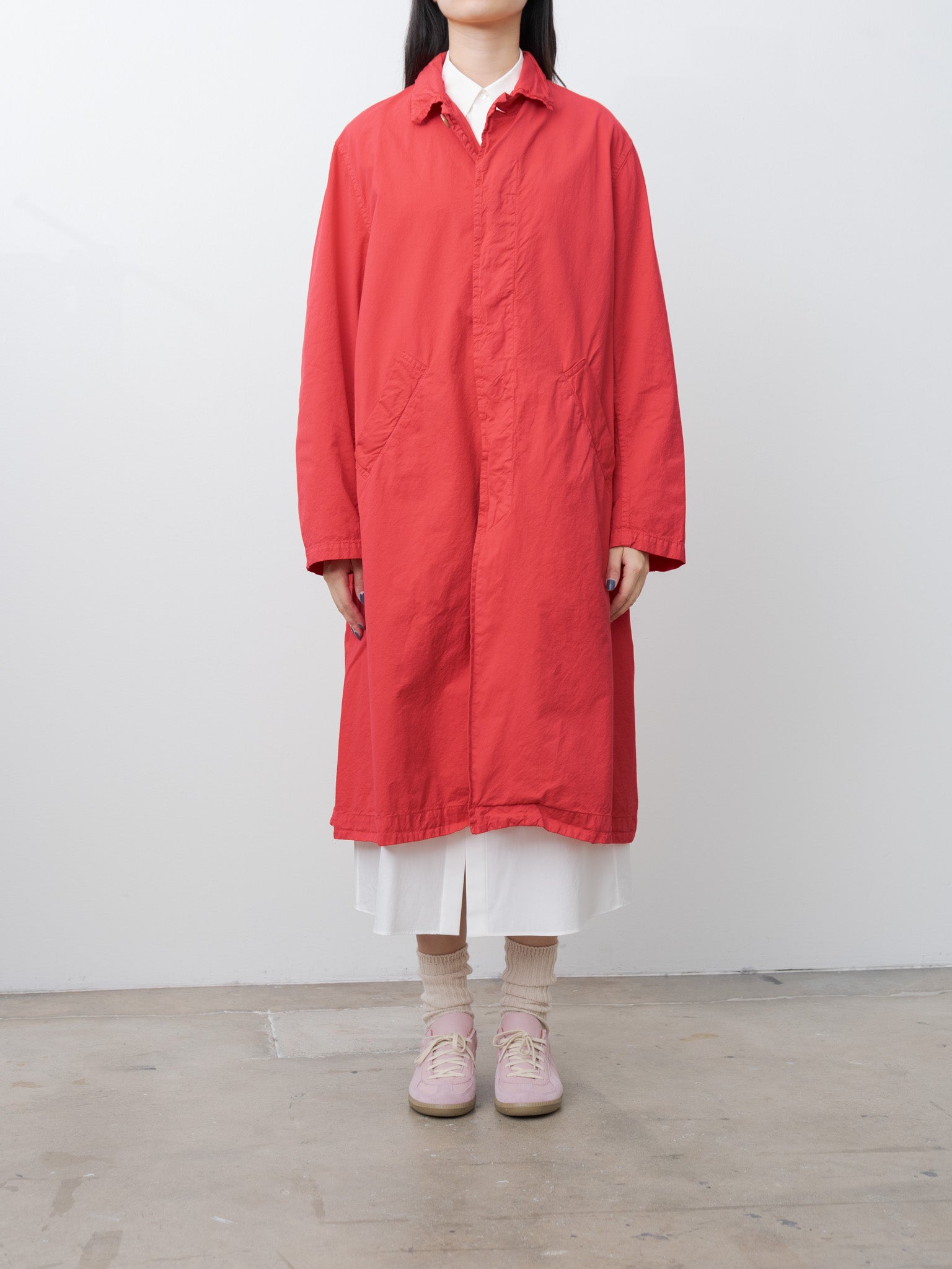 Namu Shop - Veritecoeur Garment-dyed Coat - Red