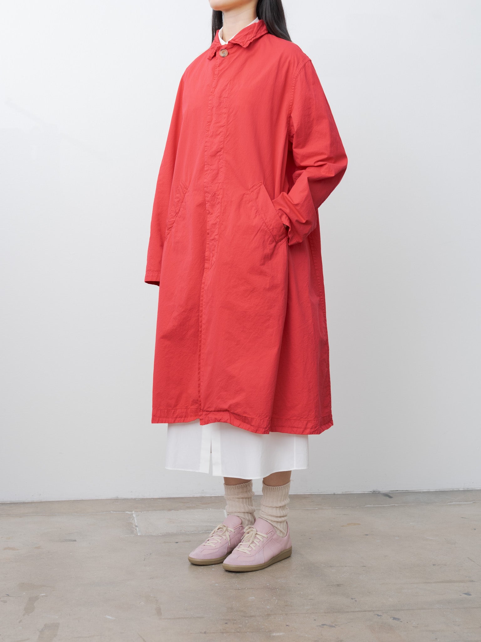 Namu Shop - Veritecoeur Garment-dyed Coat - Red