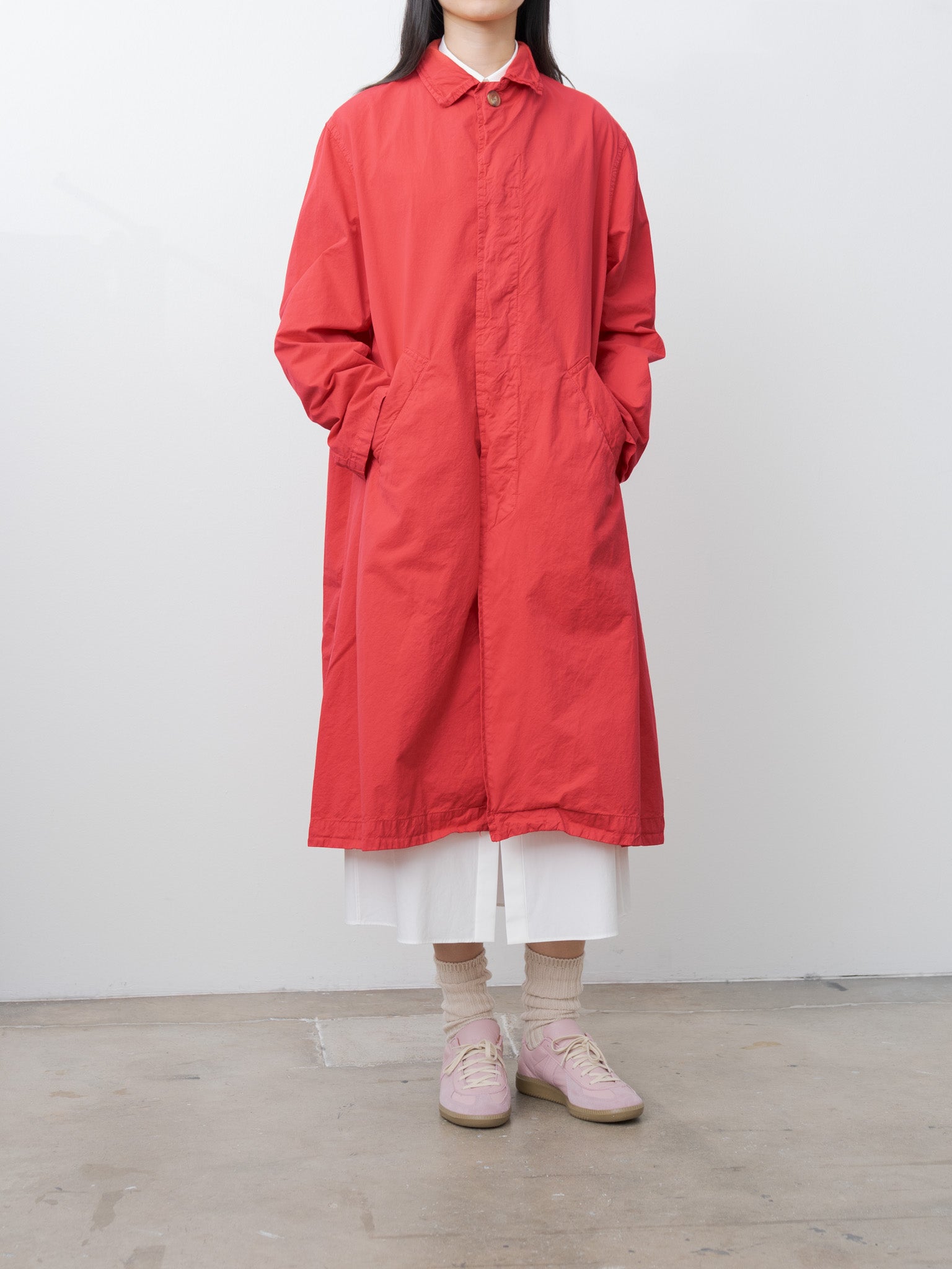 Namu Shop - Veritecoeur Garment-dyed Coat - Red