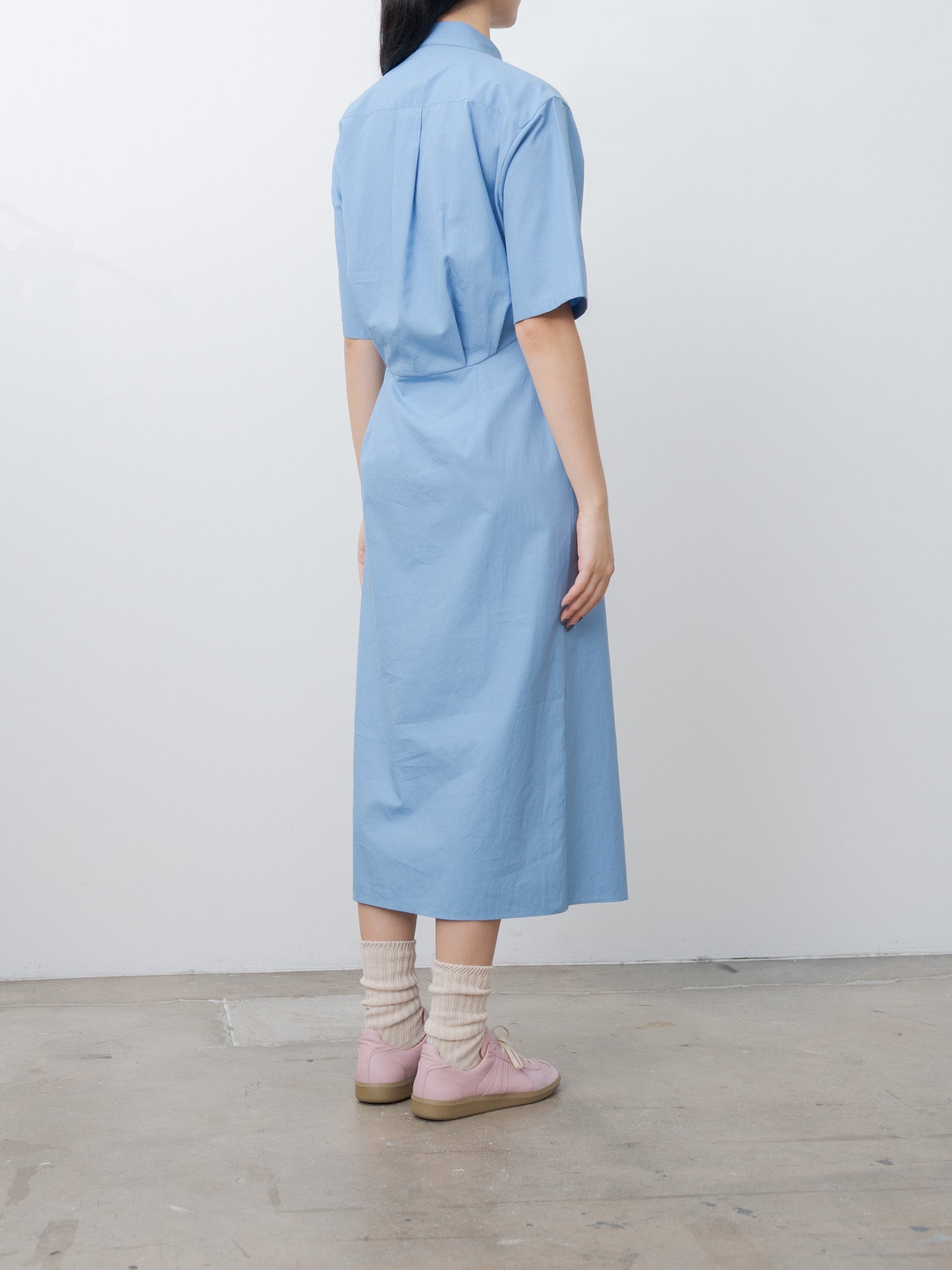 Namu Shop - Auralee Washed Finx Twill Shirt Dress - Blue