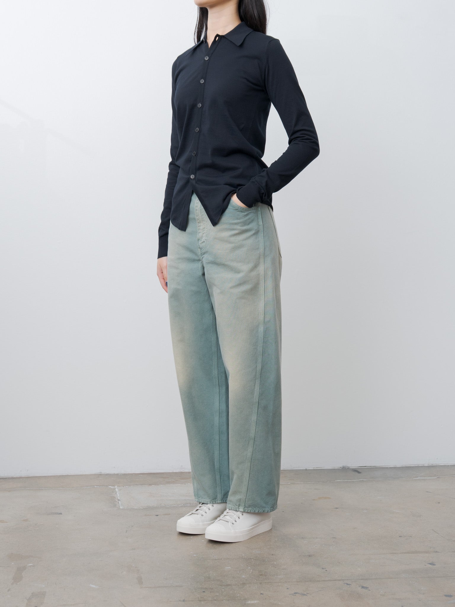 Namu Shop - Auralee Organic Cotton Duck Pants - Ash Green