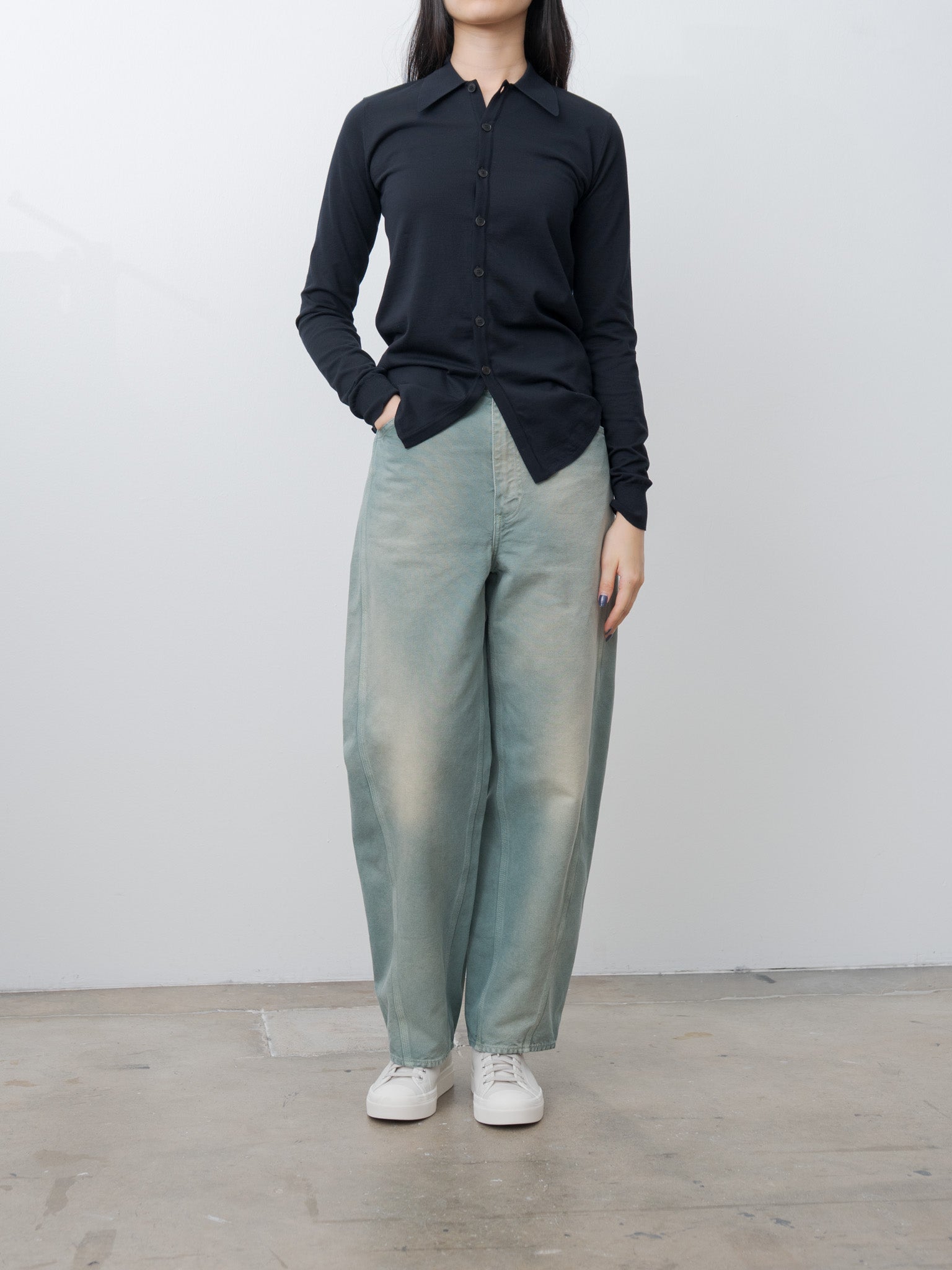 Namu Shop - Auralee Organic Cotton Duck Pants - Ash Green
