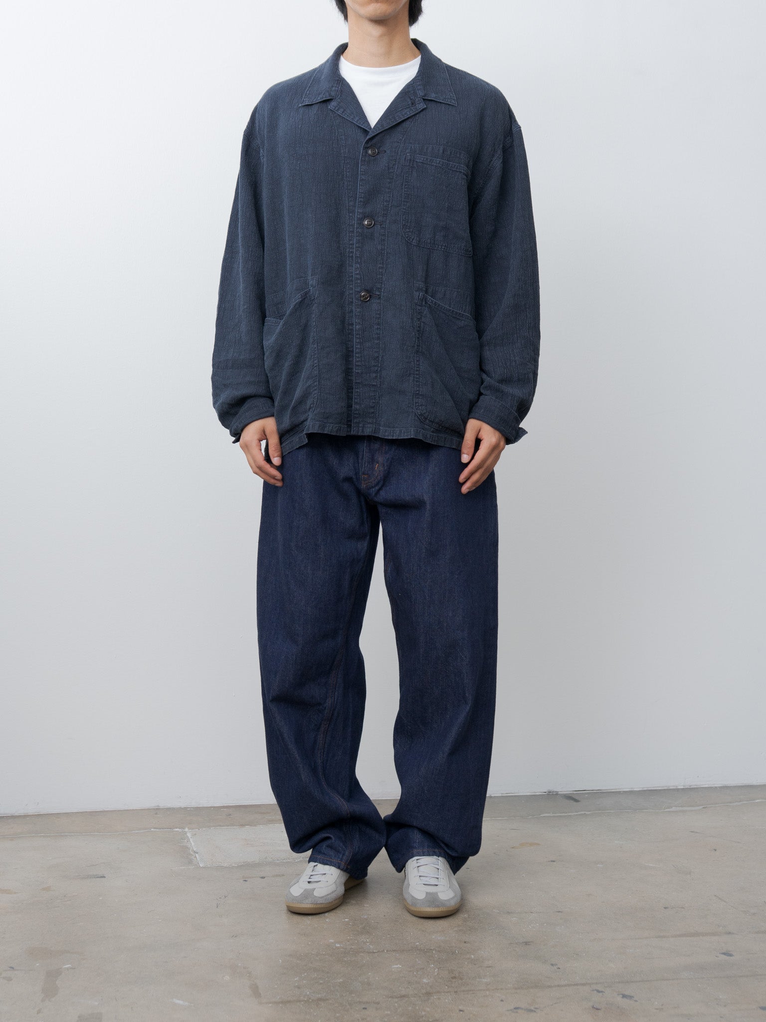 Namu Shop - Herill Linen P41 Coverall Jacket - Navy