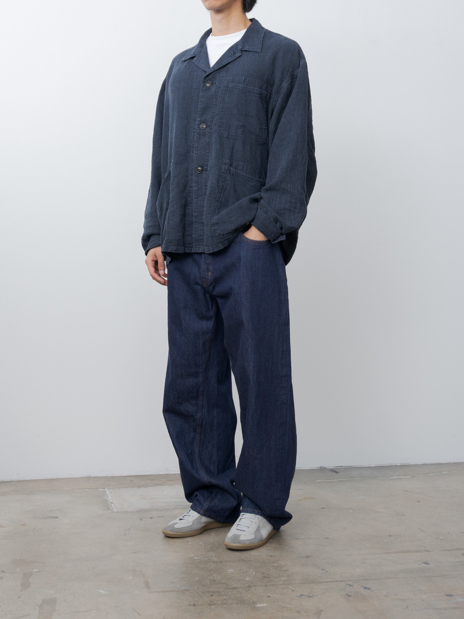 Namu Shop - Herill Linen P41 Coverall Jacket - Navy