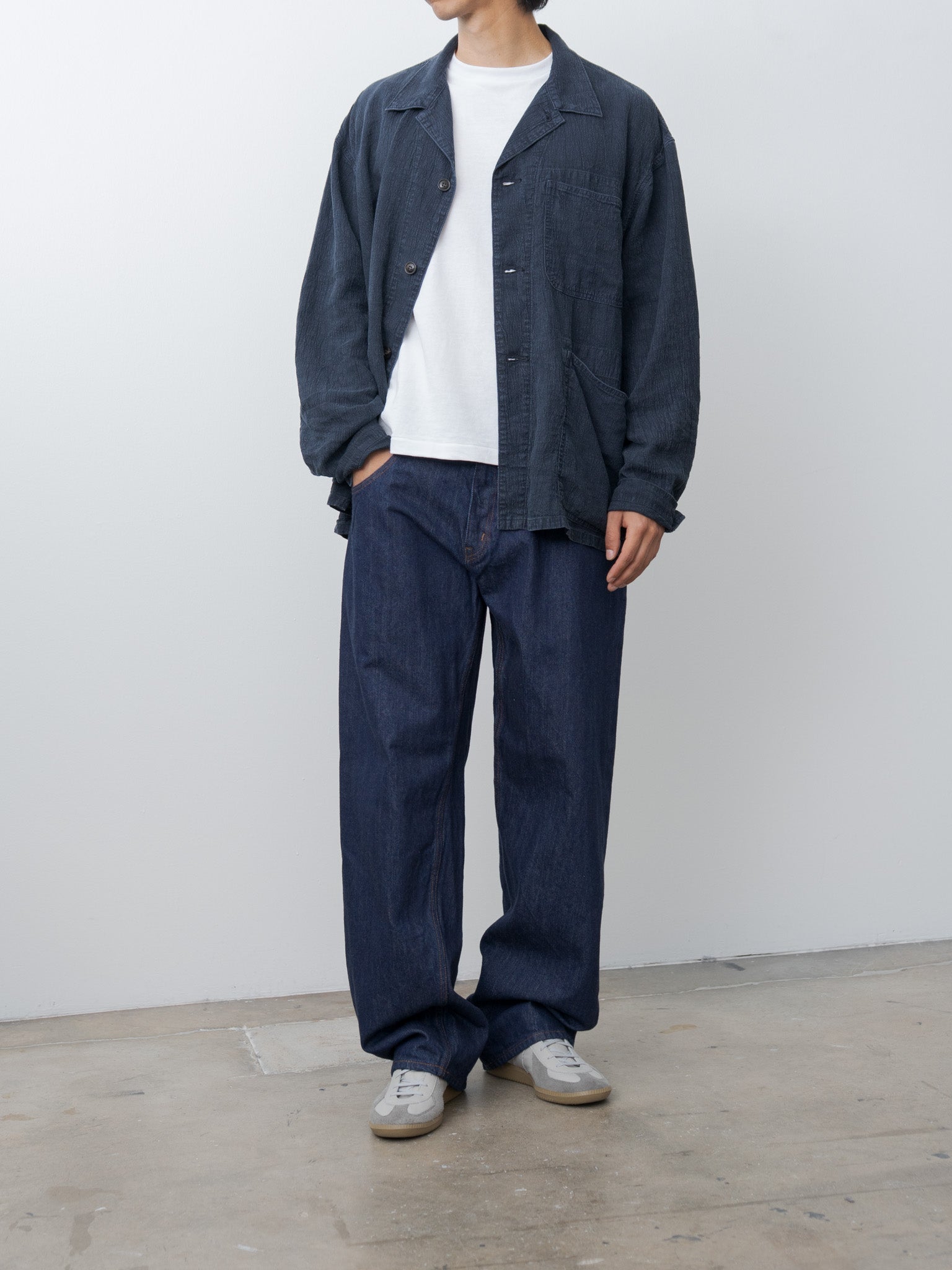 Namu Shop - Herill Linen P41 Coverall Jacket - Navy
