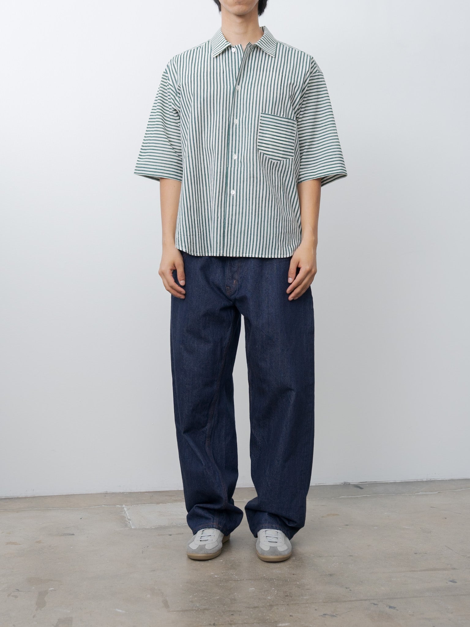 Namu Shop - Jan Machenhauer Fred Shirt - Green Stripe
