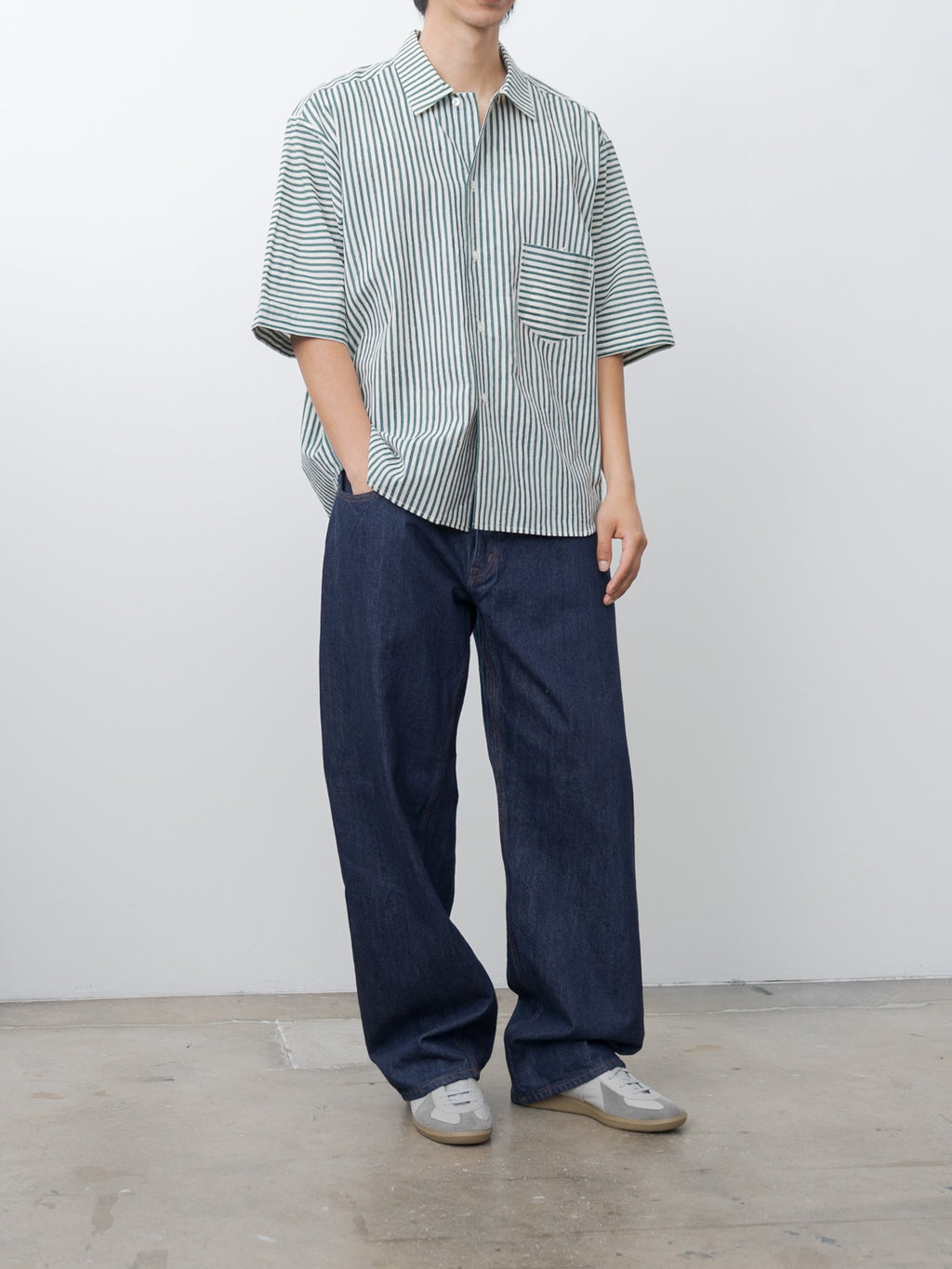 Namu Shop - Jan Machenhauer Fred Shirt - Green Stripe